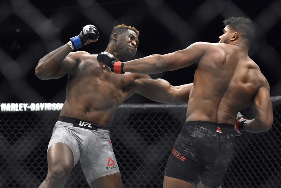 Francis Ngannou (left) is hunting a second heavyweight title shot. Photo: AP