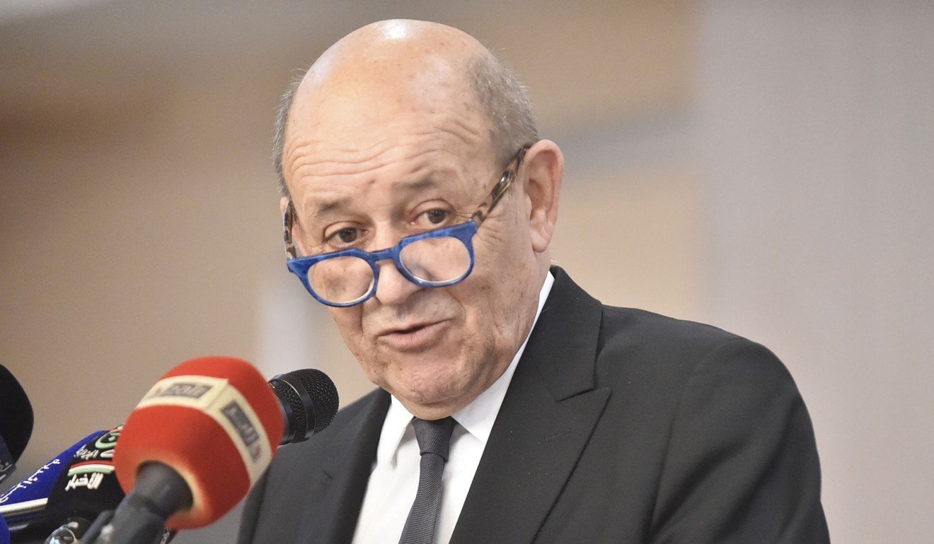 French Foreign Minister Jean-Yves Le Drian said on Friday that Paris was monitoring the crisis in China. Photo: AFP