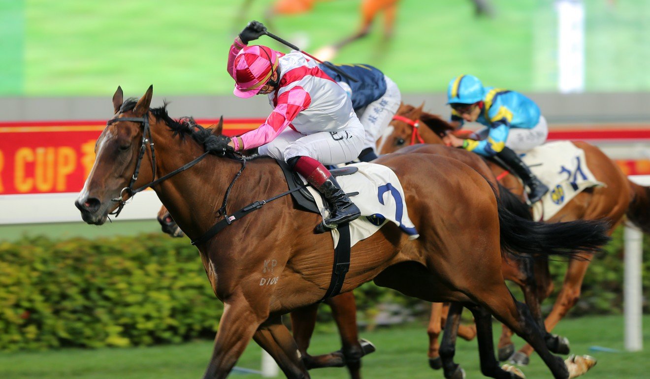 Alexis Badel wins on Super Wealthy at Sha Tin.