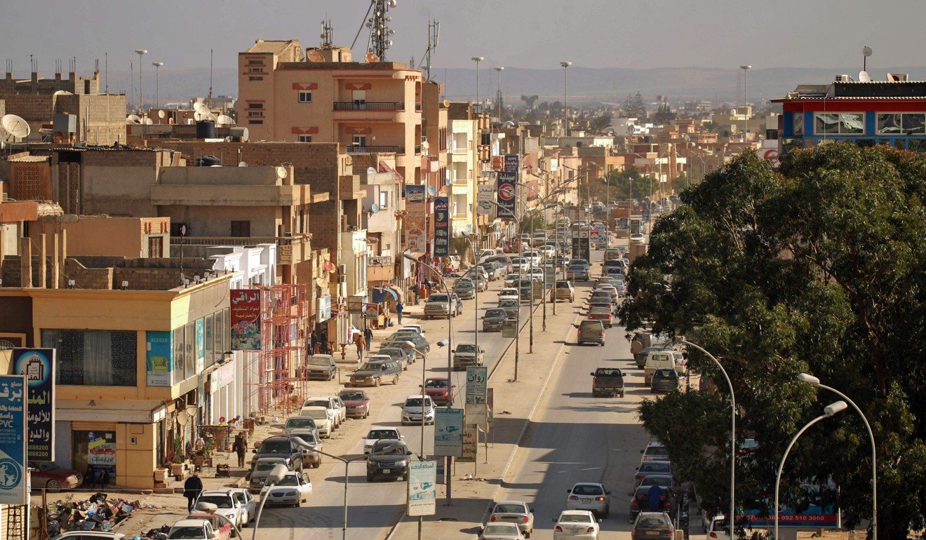 A busy road in the eastern Libyan city of Benghazi. Photo: AFP