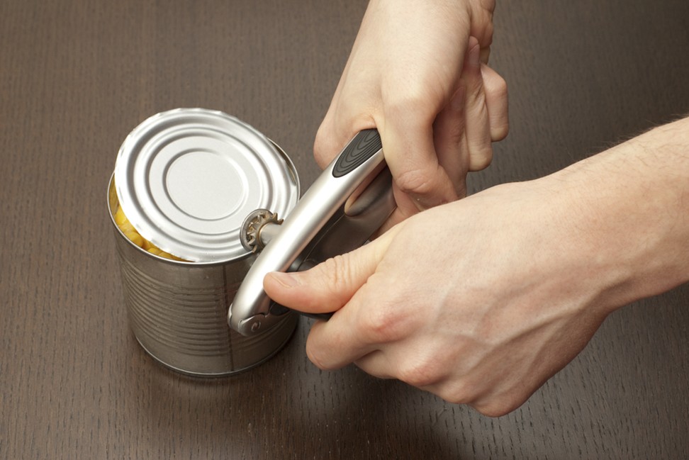 As a dominantly left handed person this how I use a can opener