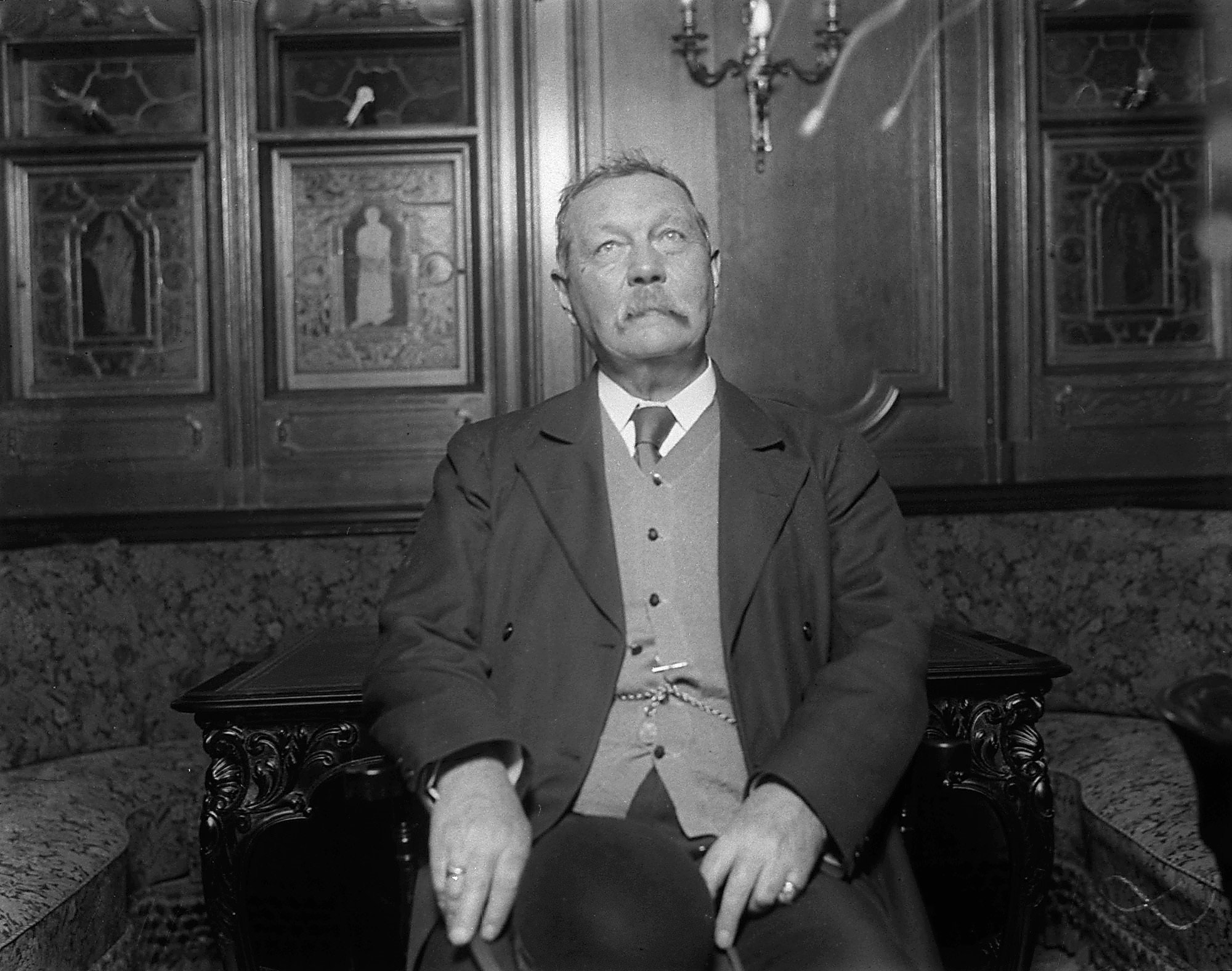 The Sherlock Holmes Creator Sir Arthur Conan Doyle, in 1922. Photo: AP