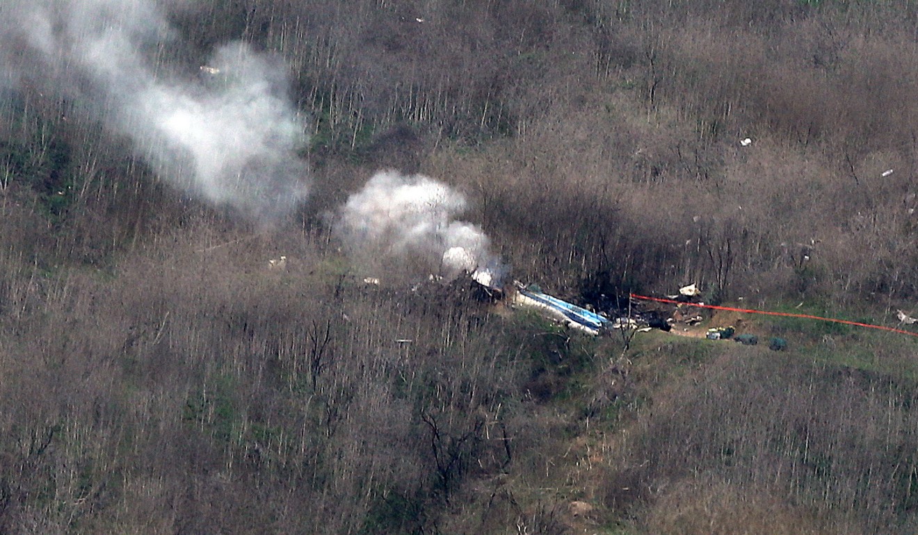 The crash site. Photo: EPA