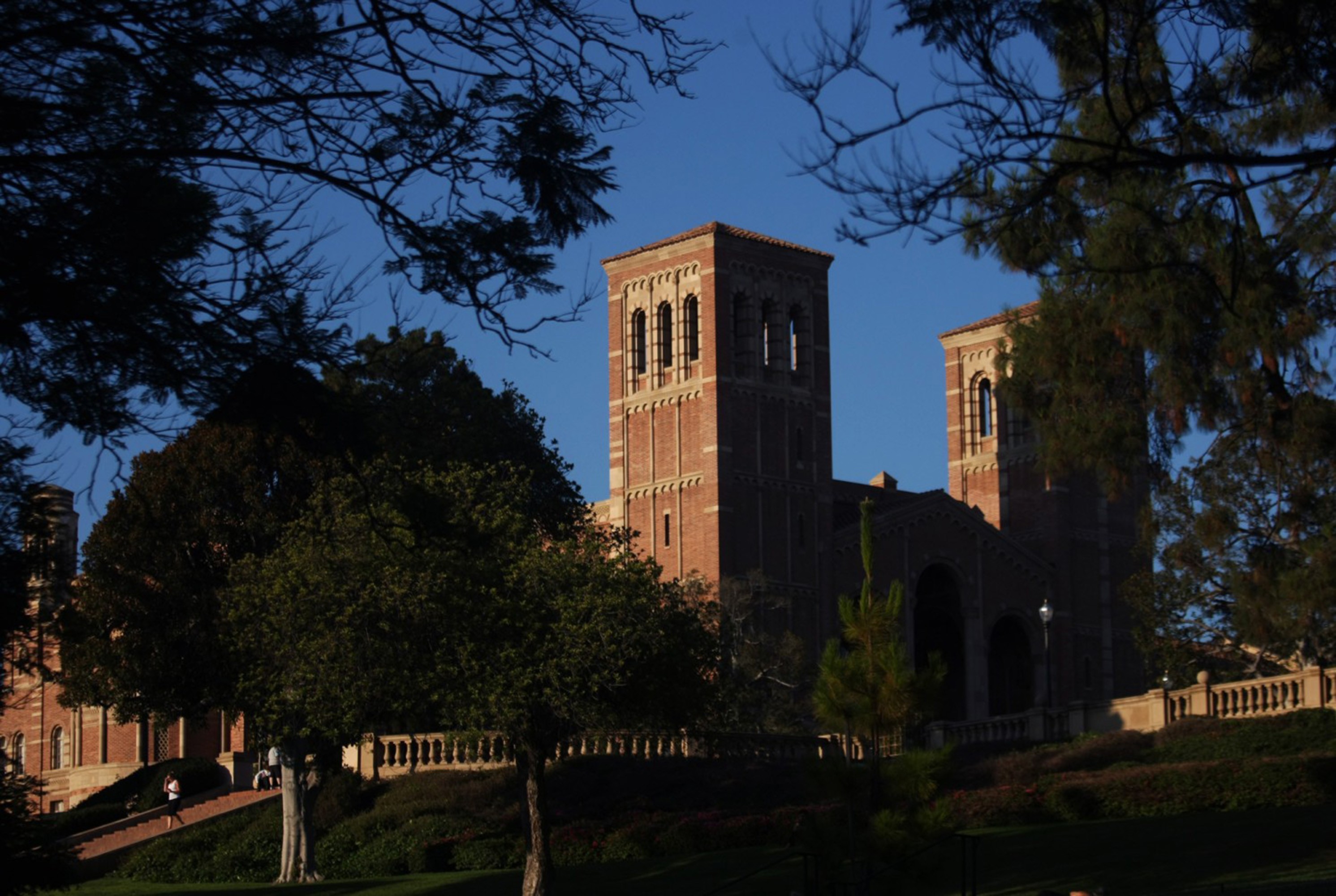 Royce Hall towers over the UCLA campus in Los Angeles. Photo: TNS