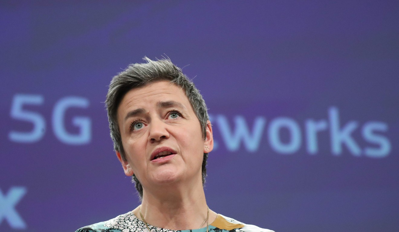 European Commission vice-president in charge Europe fit for the digital age Margrethe Vestager gives a press conference on the 5G security toolbox at the European Commission in Brussels, on January 29, 2020. Photo: AFP