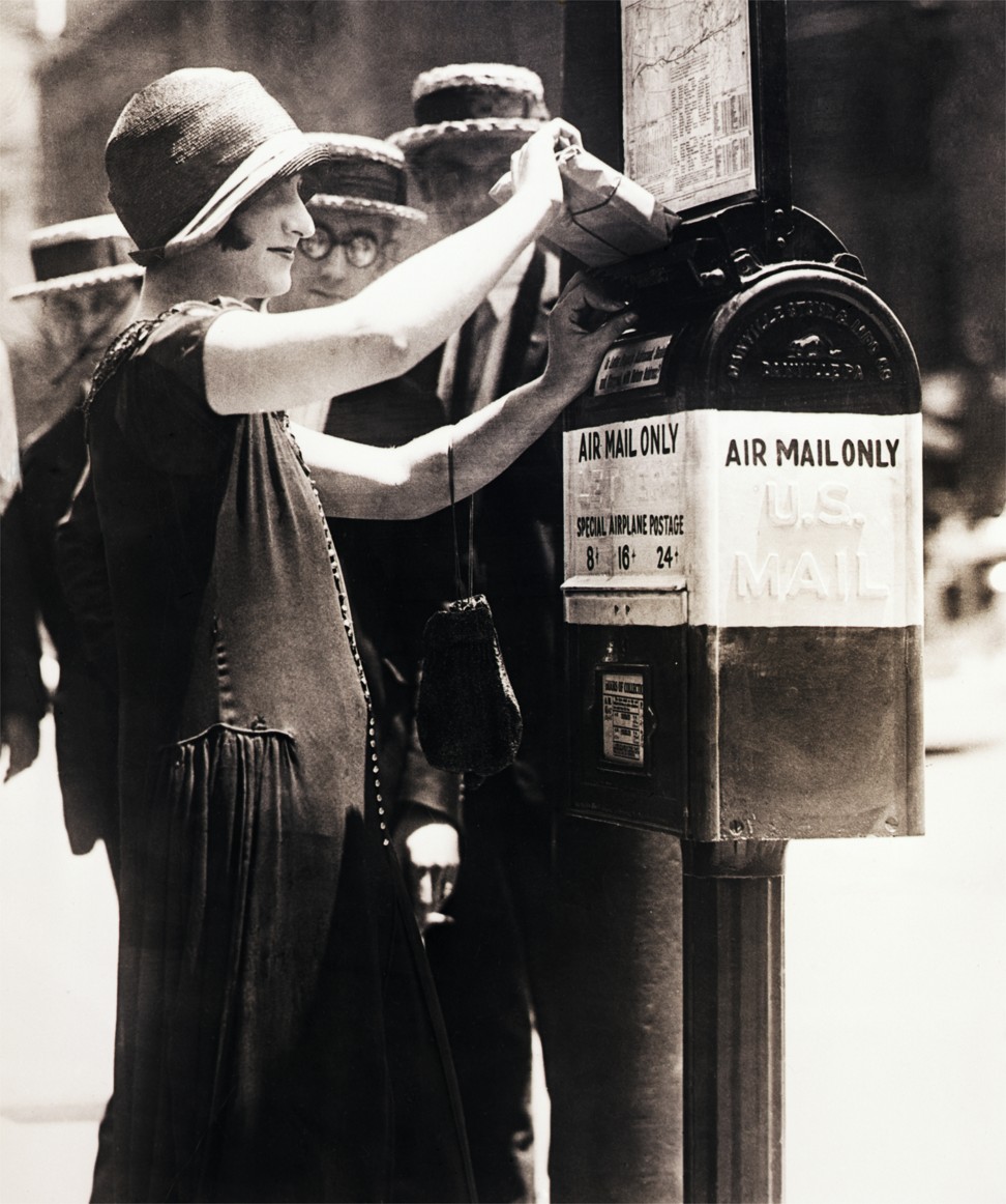An airmail post box in Boston, in the United States, in 1924. Photo: Getty Images