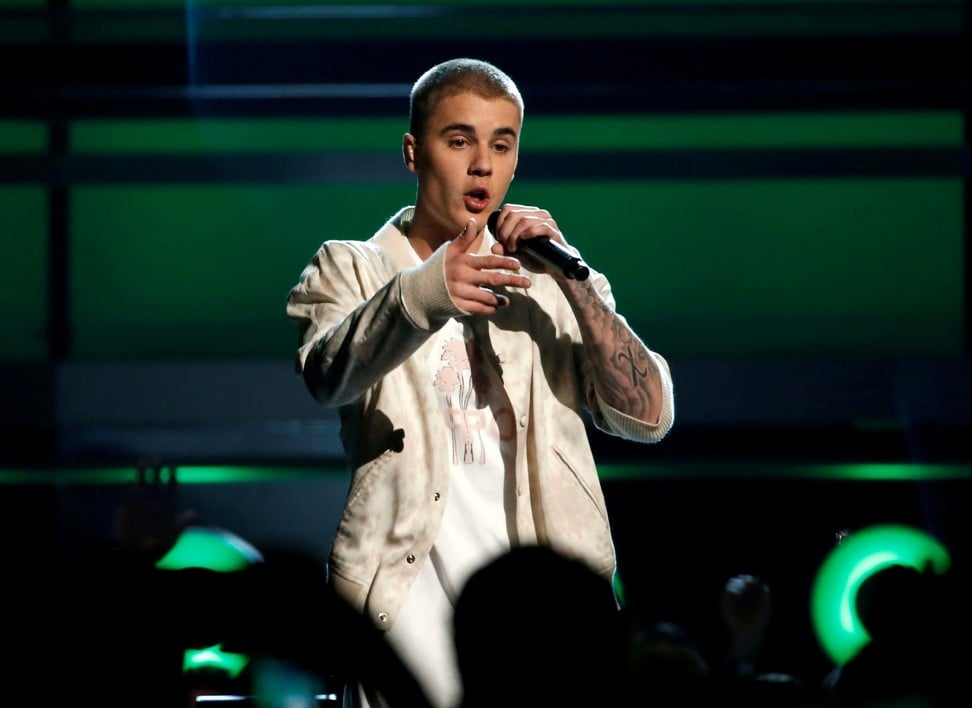 Justin Bieber sings at the 2016 Billboard Awards in Las Vegas. Photo: Reuters