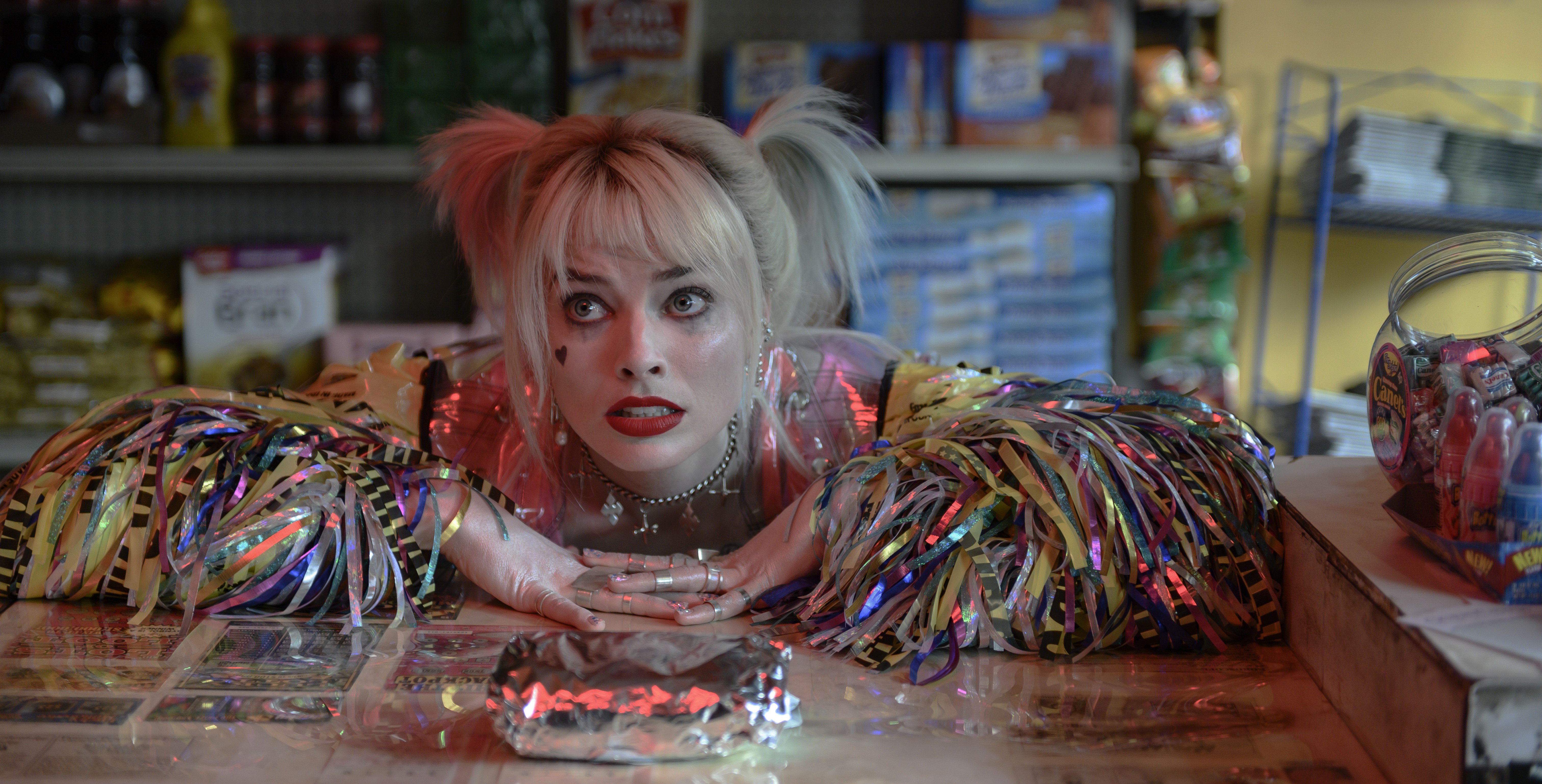 Margot Robbie in a still from Birds of Prey: And the Fantabulous Emancipation of One Harley Quinn.
