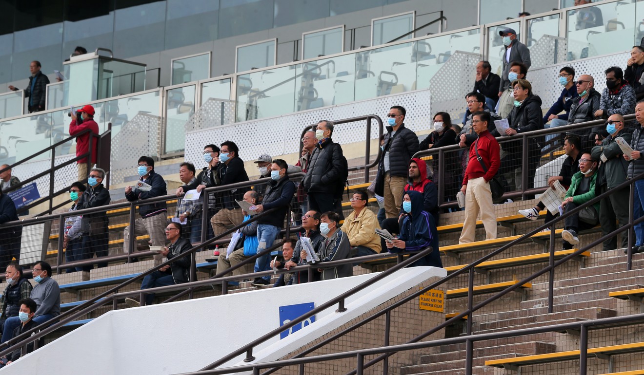 Fans watch the action at Sha Tin on Sunday. Photo: Kenneth Chan