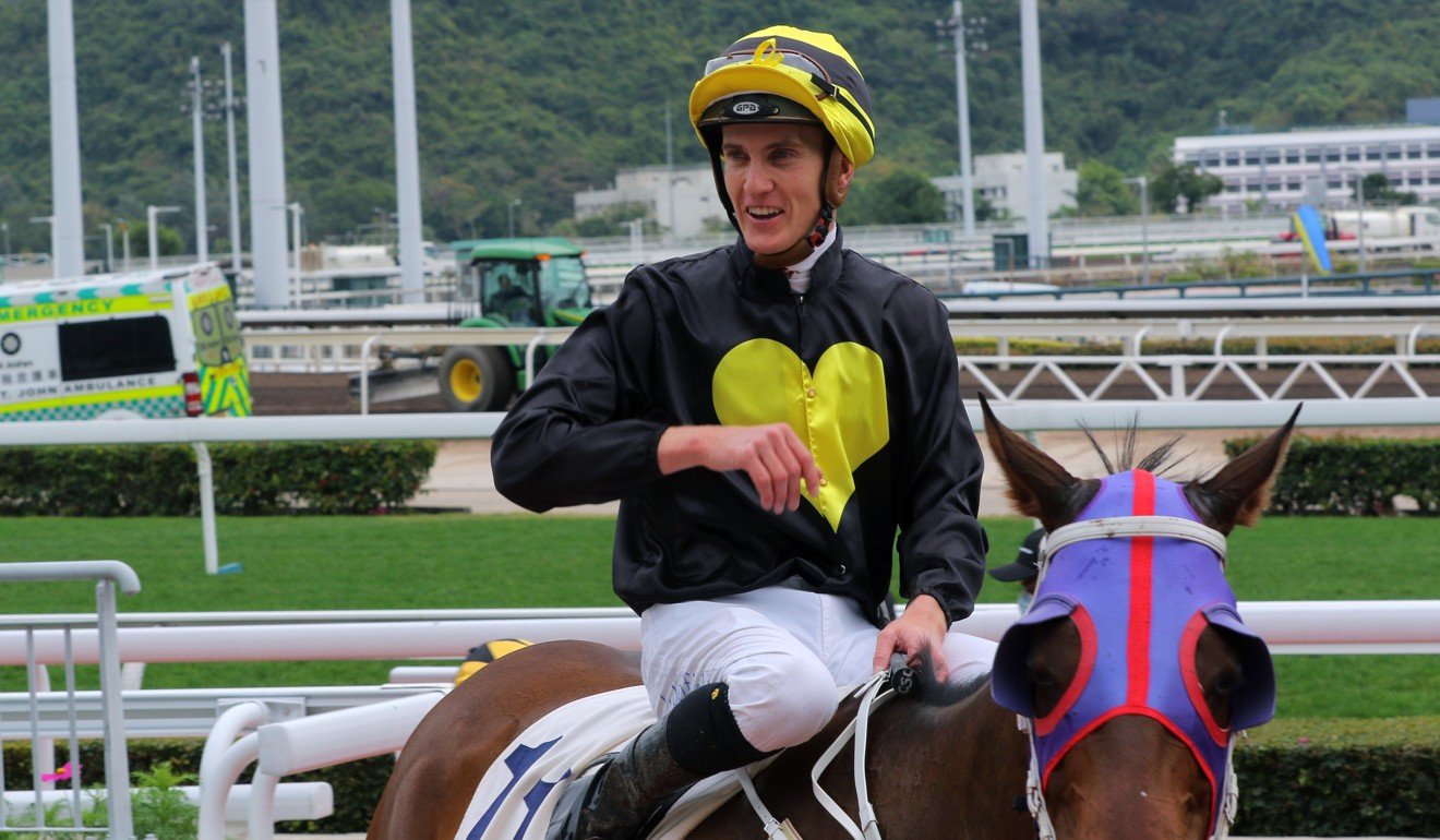 Chad Schofield in the winners enclosure after the win of Circuit Three.