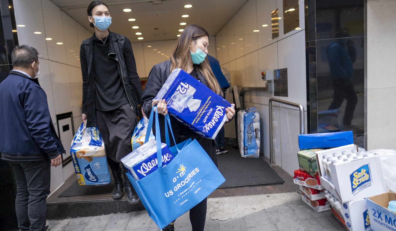 Hongkongers stockpile toilet paper and tissues on February 6. Photo: Bloomberg