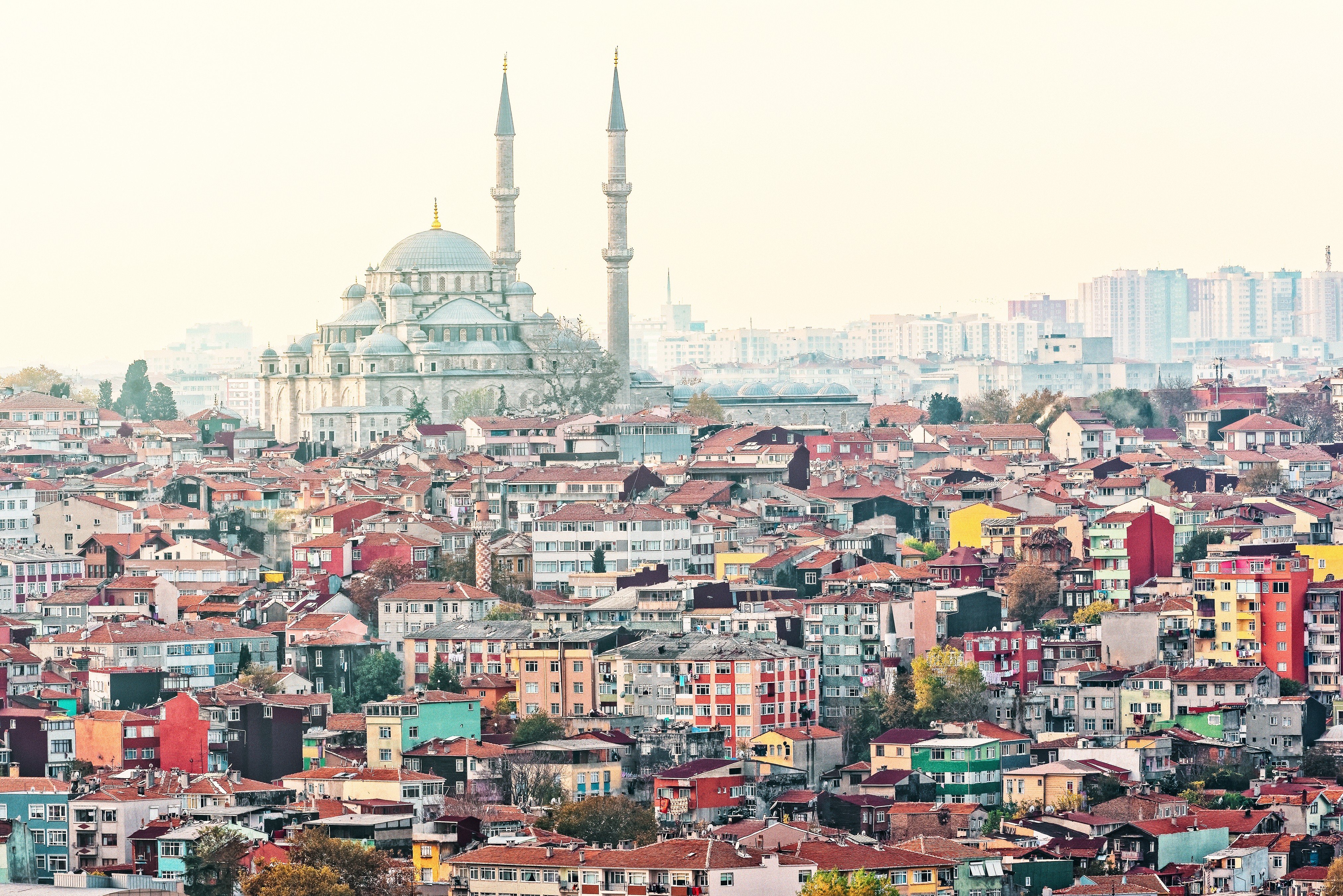 A view of Istanbul’s dense residential area with the Fatih Mosque in the background. Turkey grants overseas buyers citizenship if they buy property worth US$250,000. Photo: Shutterstock Images