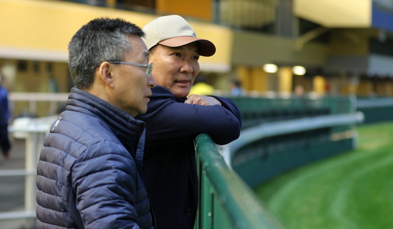 More Than This’ owner Huang Kai-wen (right) with trainer Francis Lui.