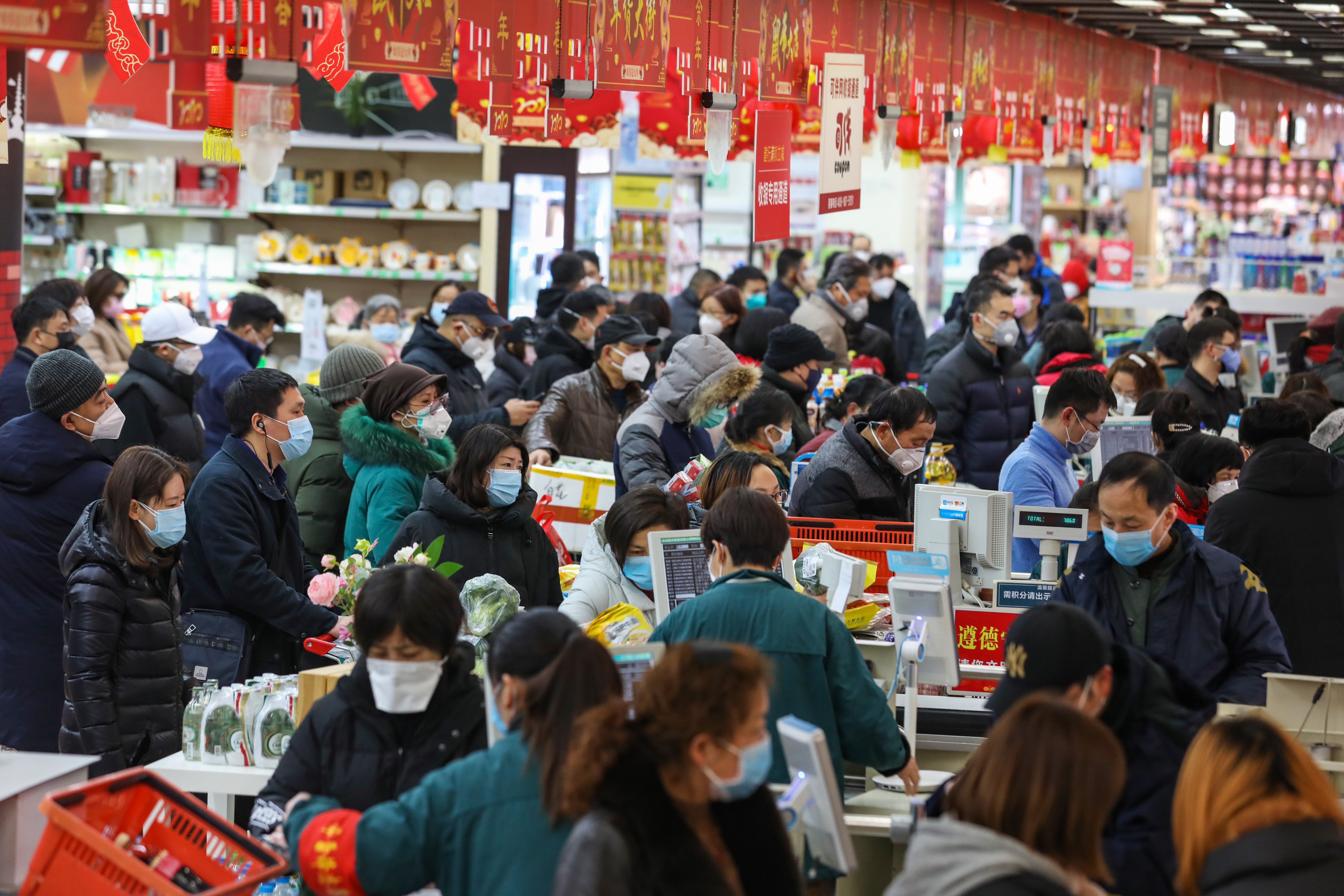 China’s consumer prices jumped 5.4 per cent in January compared to a year earlier, the highest point in more than nine years. Photo: EPA-EFE