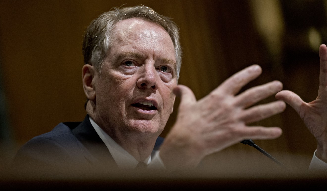 US Trade Representative Robert Lighthizer speaks during a Senate Finance Committee hearing in Washington in June. Photo: Bloomberg