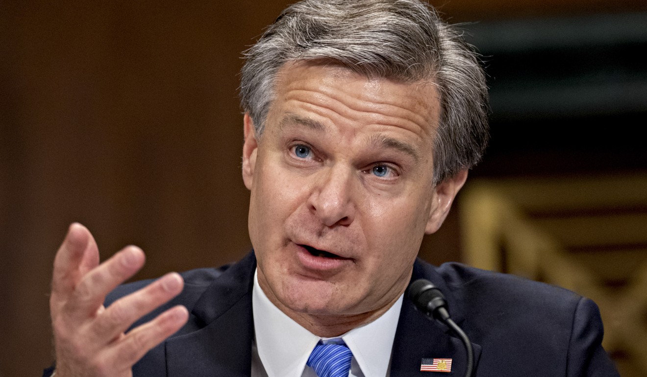 FBI Director Christopher Wray has said the bureau is pursuing around 1,000 investigations related to China’s alleged theft of US trade secrets in all 56 of its field offices. Photo: Bloomberg