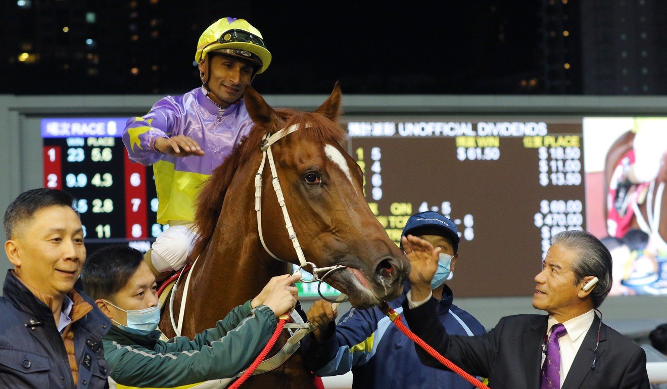 Californiadeepshot with connections after winning at Happy Valley.