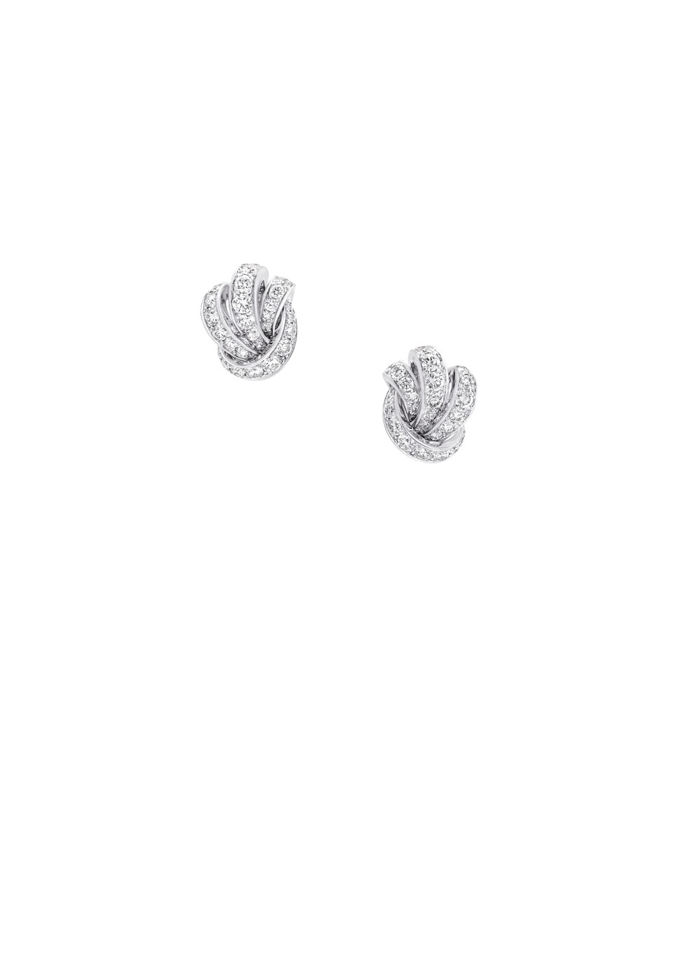 Graff Knot Collection round diamond earrings. Photo: Graff