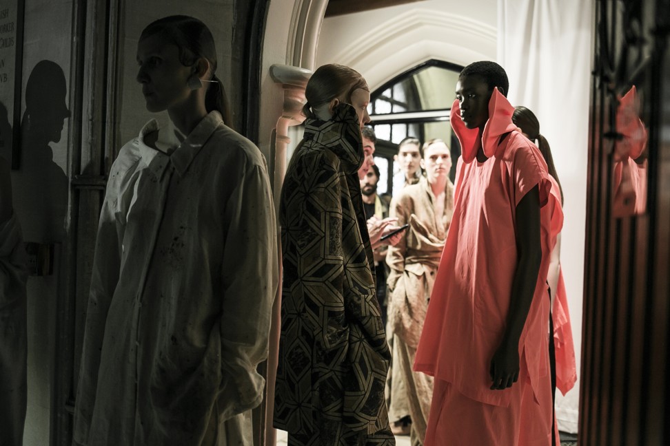 Backstage at Uma Wang’s spring/summer 2020 show.