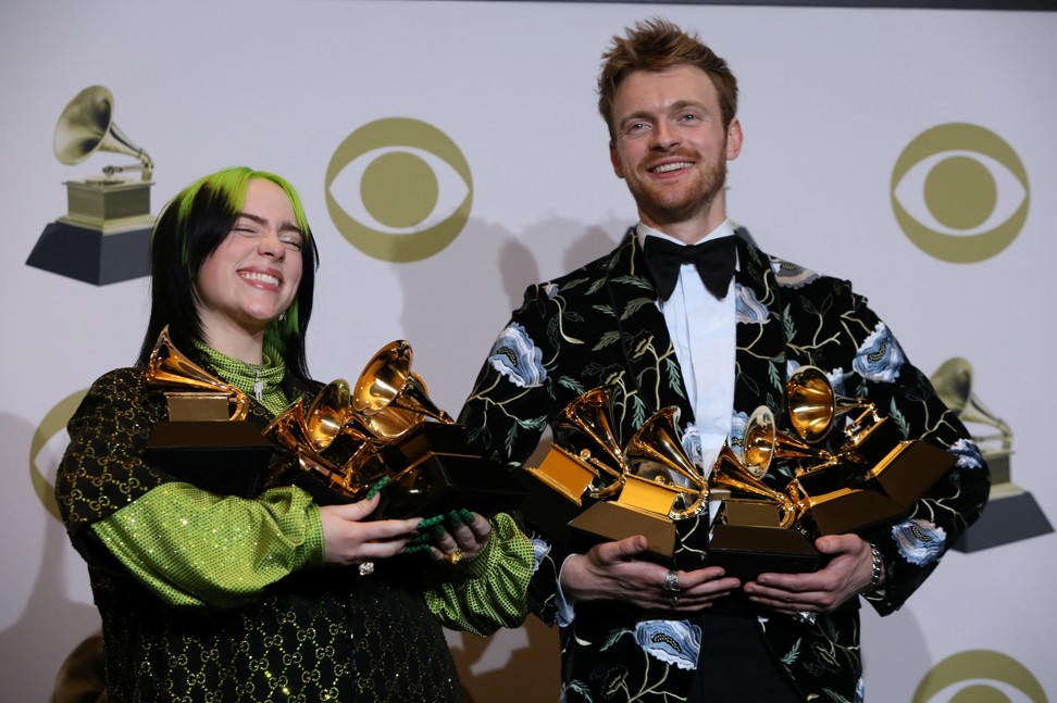 Billie Eilish’s Bond theme song was written with her primary creative collaborator – and brother – Finneas O’Connell. Photo: Reuters