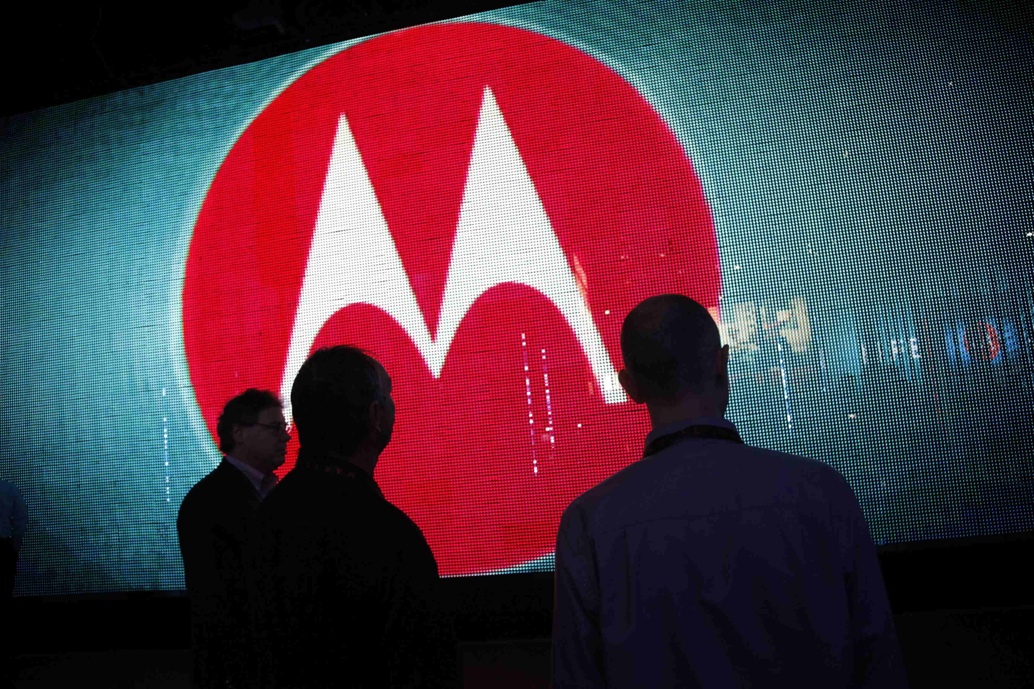 Visitors look at a video display at the Motorola booth during the Consumer Electronics Show in Las Vegas in 2011. Photo: Reuters