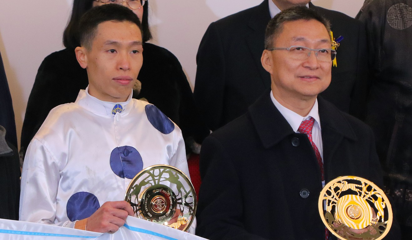 Jockey Vincent Ho and trainer Francis Lui.