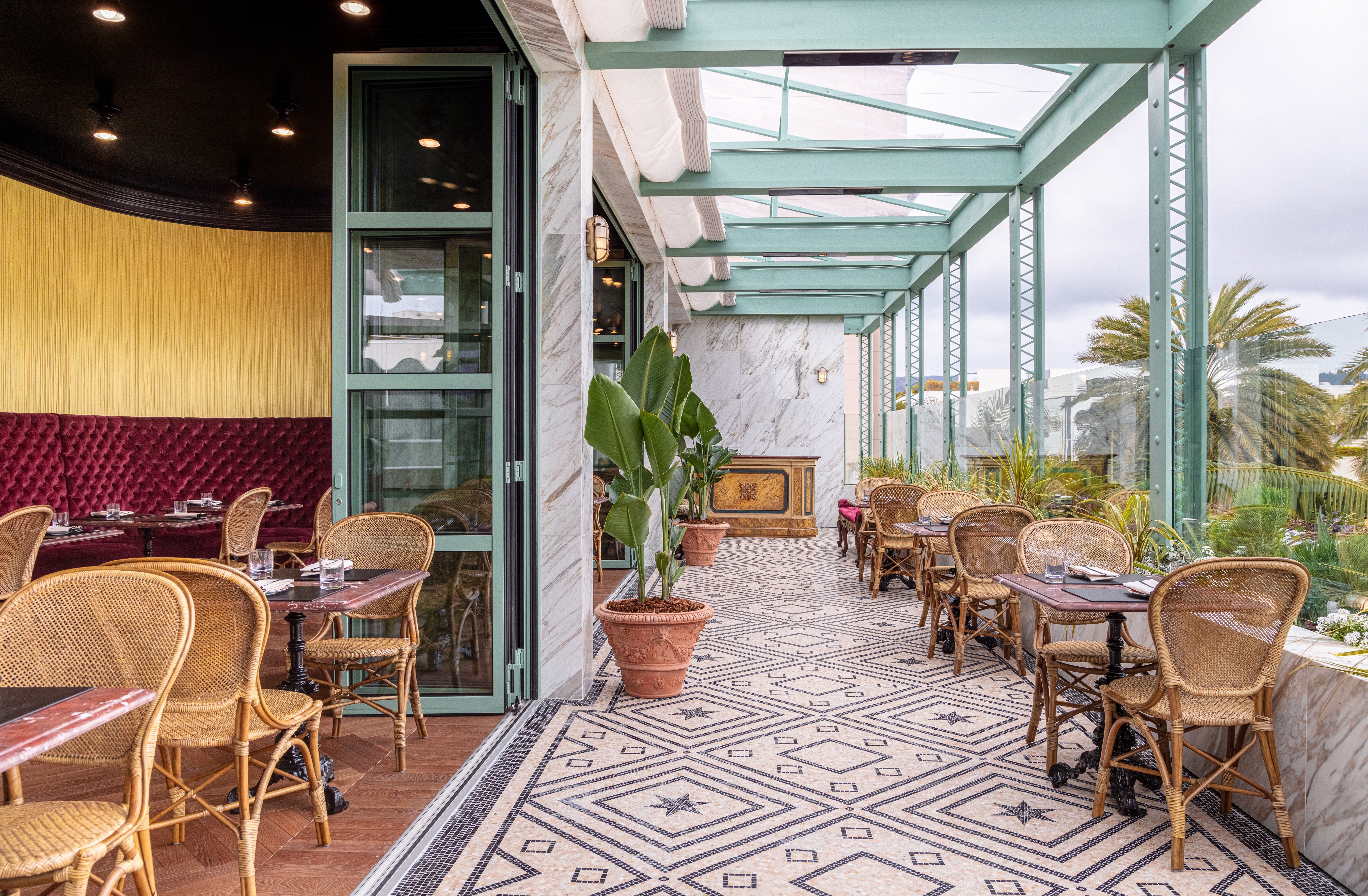 The new Gucci Osteria da Massimo Bottura Beverly Hills is located on the roof of the brand’s Rodeo Drive boutique in Los Angeles. Photo: Pablo Enriquez