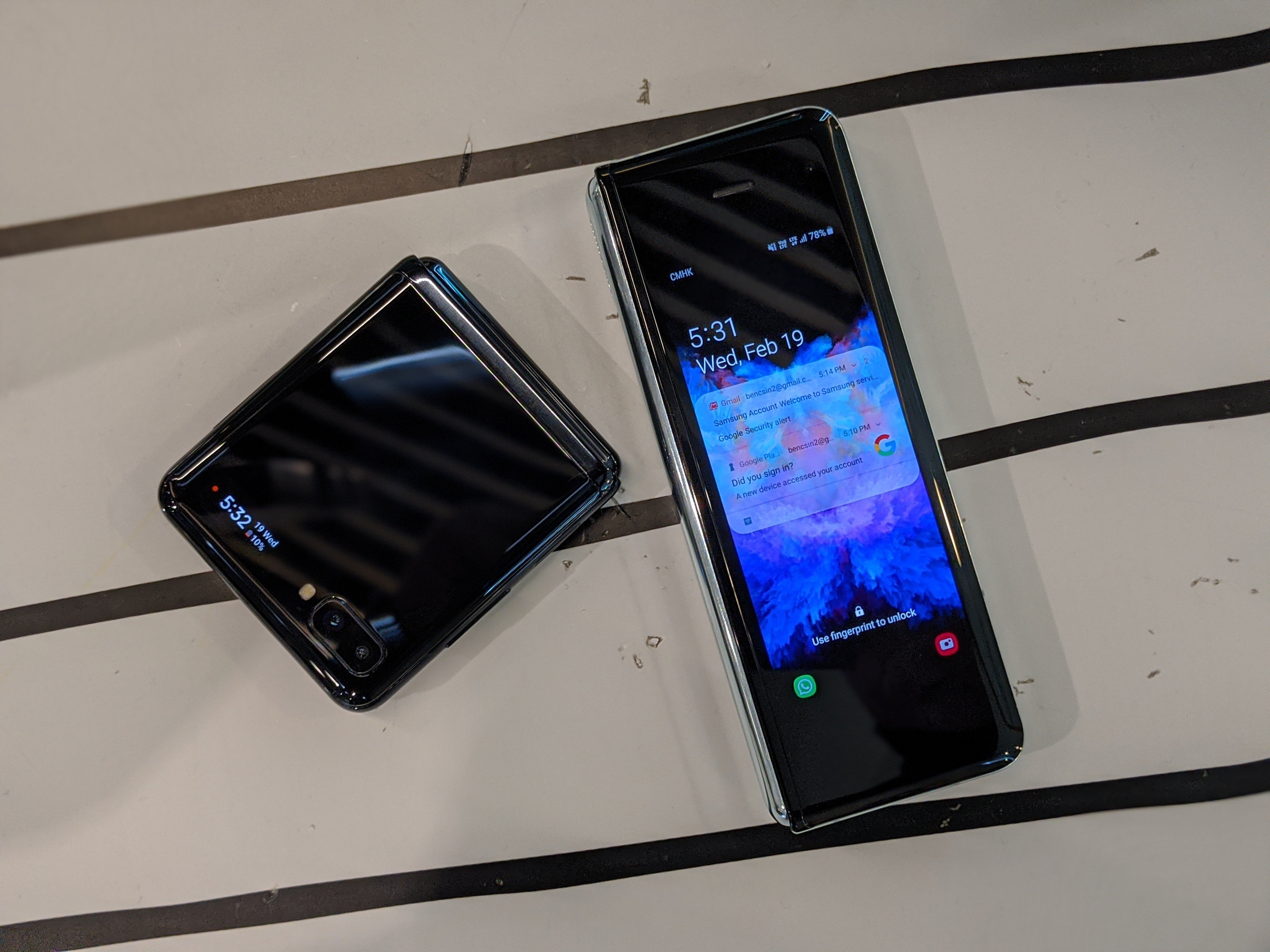 Samsung Galaxy Z Flip Smartphone with a Snapdragon 855+ processor