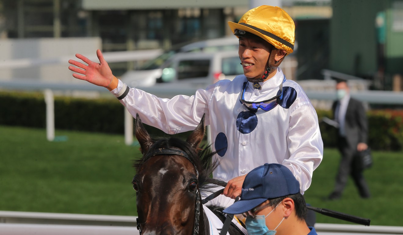 Vincent Ho aboard Golden Sixty after winning the Classic Cup.