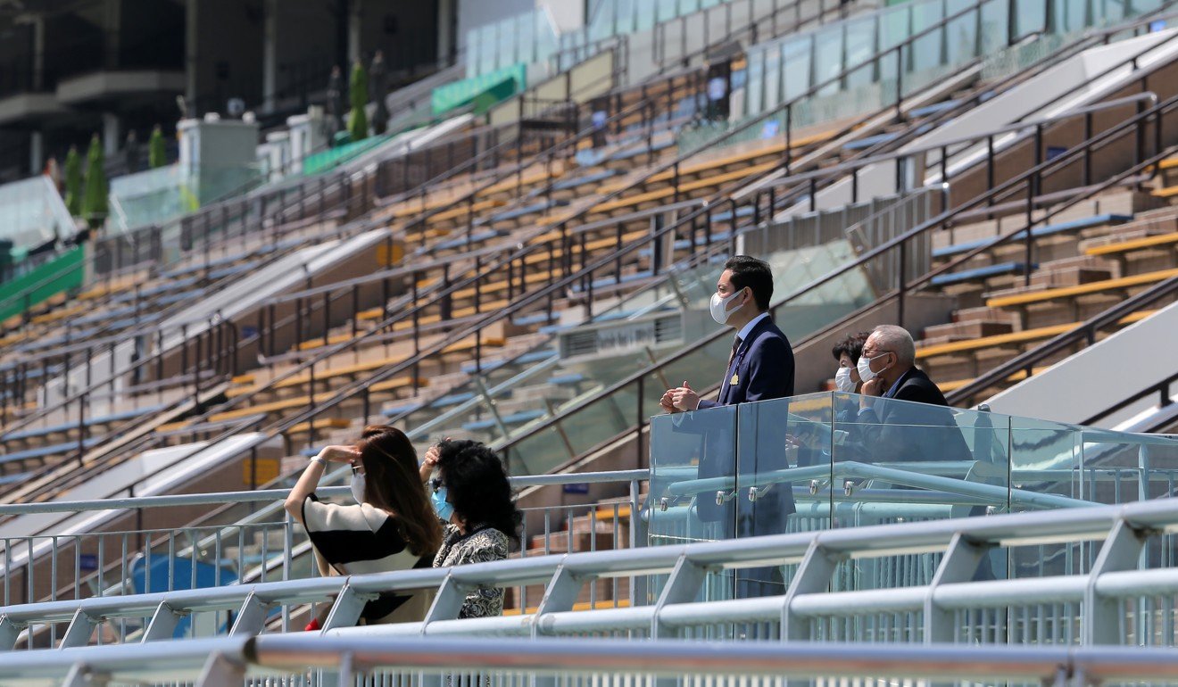 A handful of owners look on at Sha Tin on Sunday.