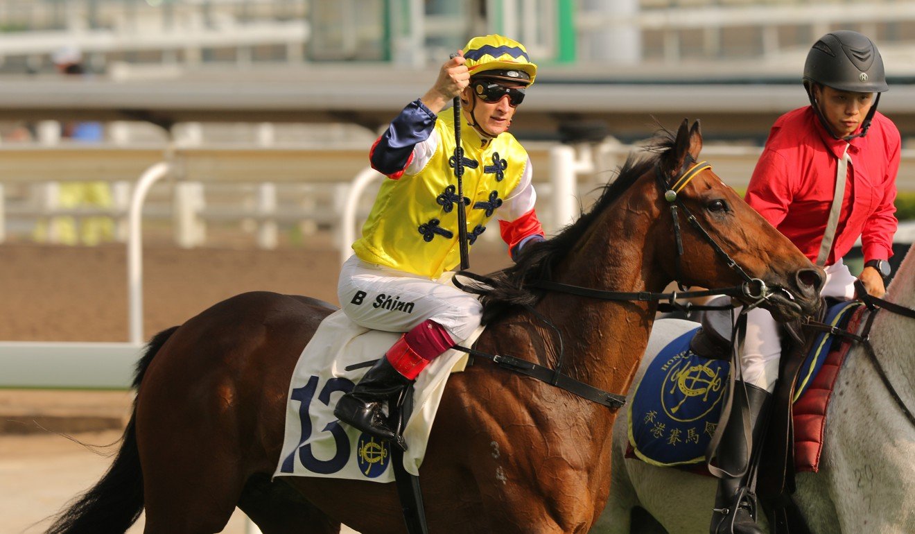 Blake Shinn on Golden Four after winning at Sha Tin.