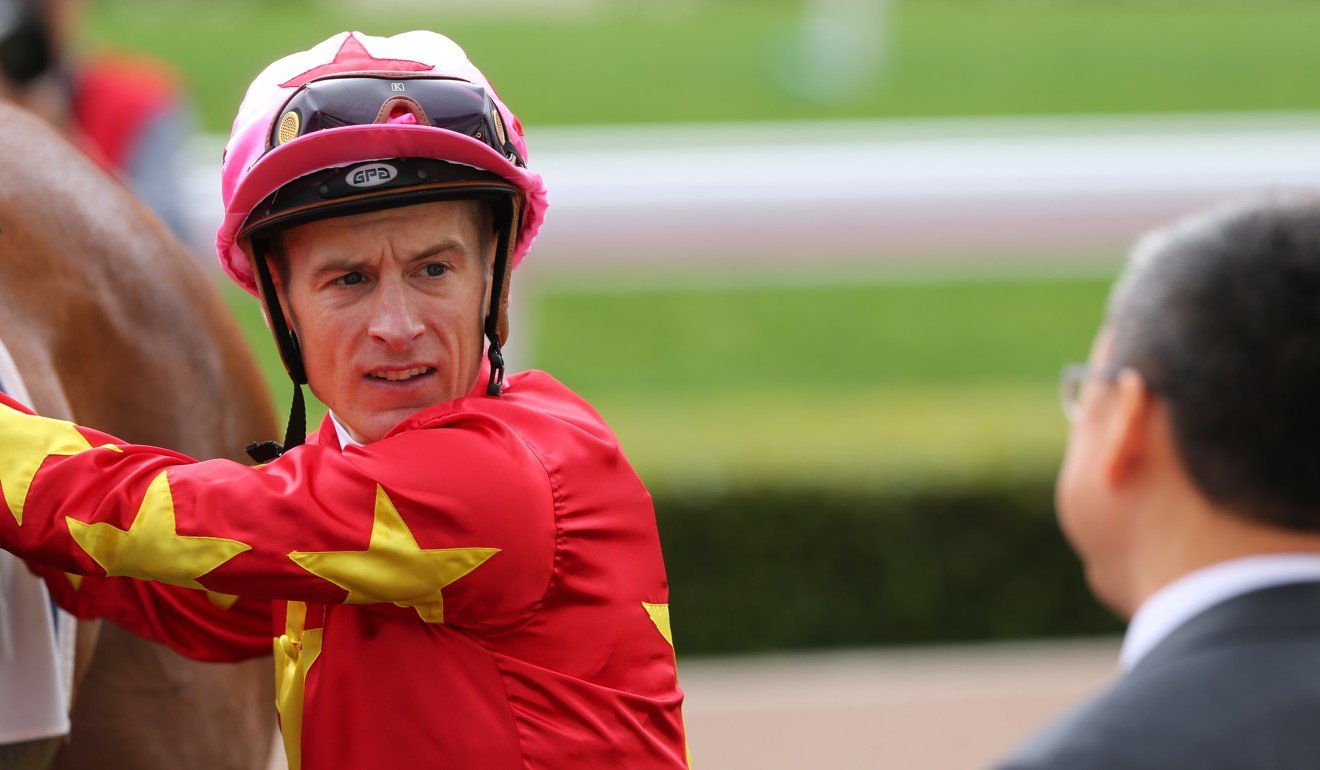 Blake Shinn after riding Valiant Dream to victory at Sha Tin.