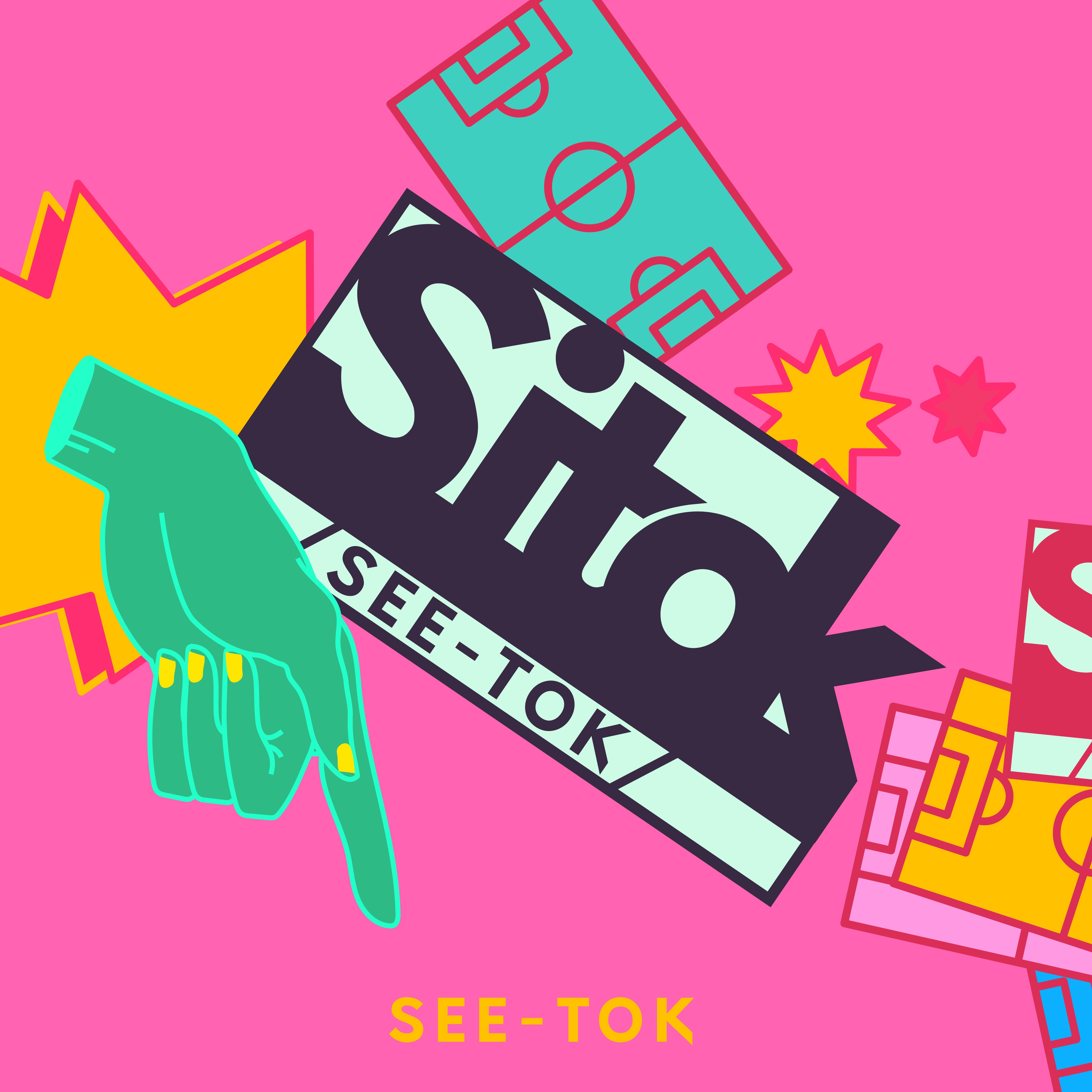 MySlangBank’s artwork for the post on the Sarawak slang word ‘sitok’, which means here. Illustration: MySlangBank