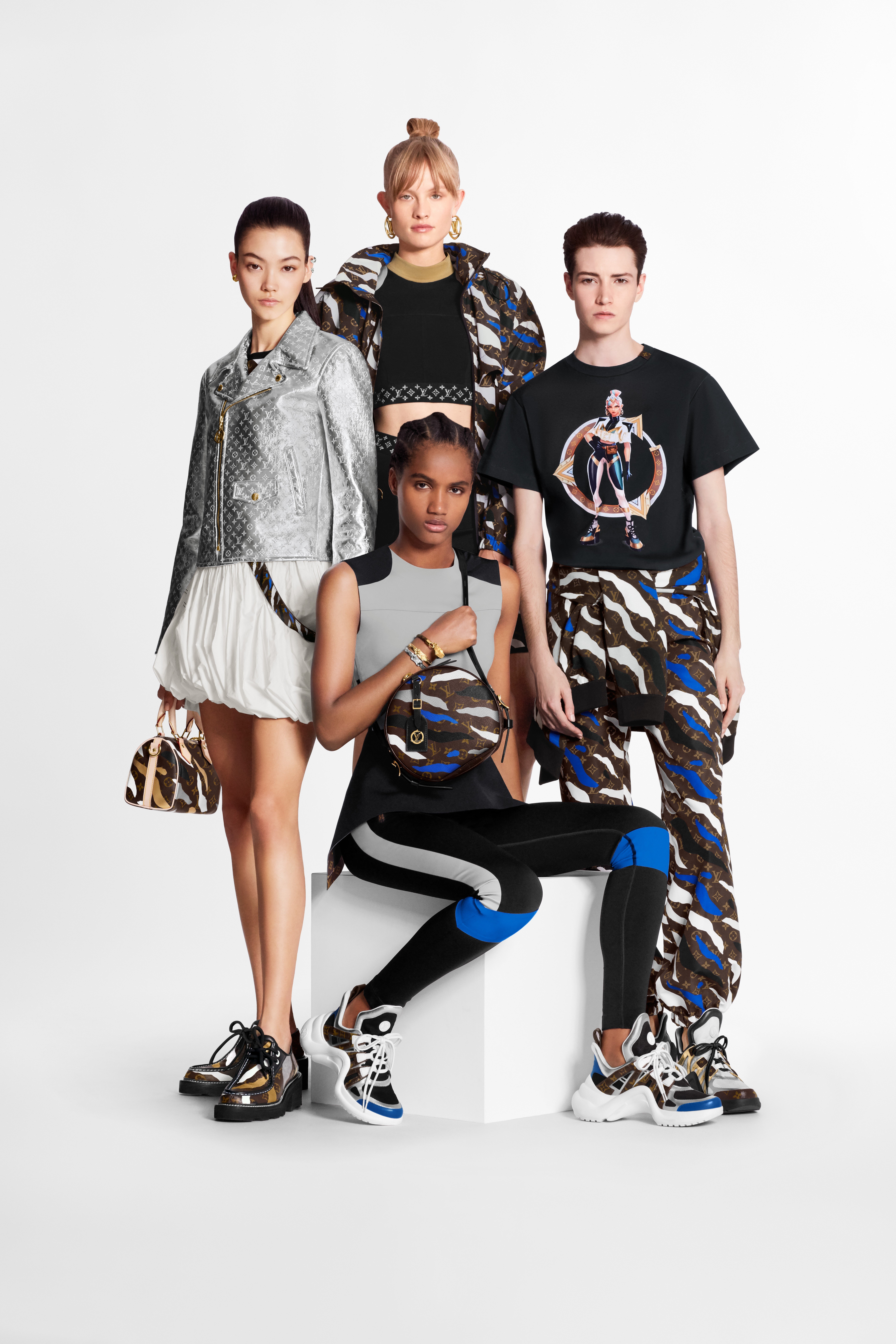 Real-life looks designed by Louis Vuitton and inspired by League of Legends. Photo: Handout