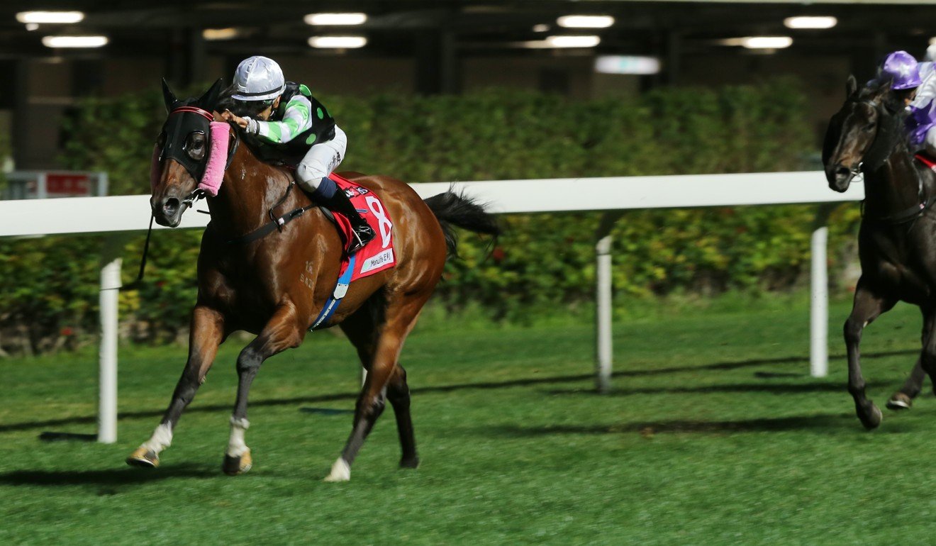 Vincent Ho bolts clear on This Is Class at Happy Valley earlier this season.