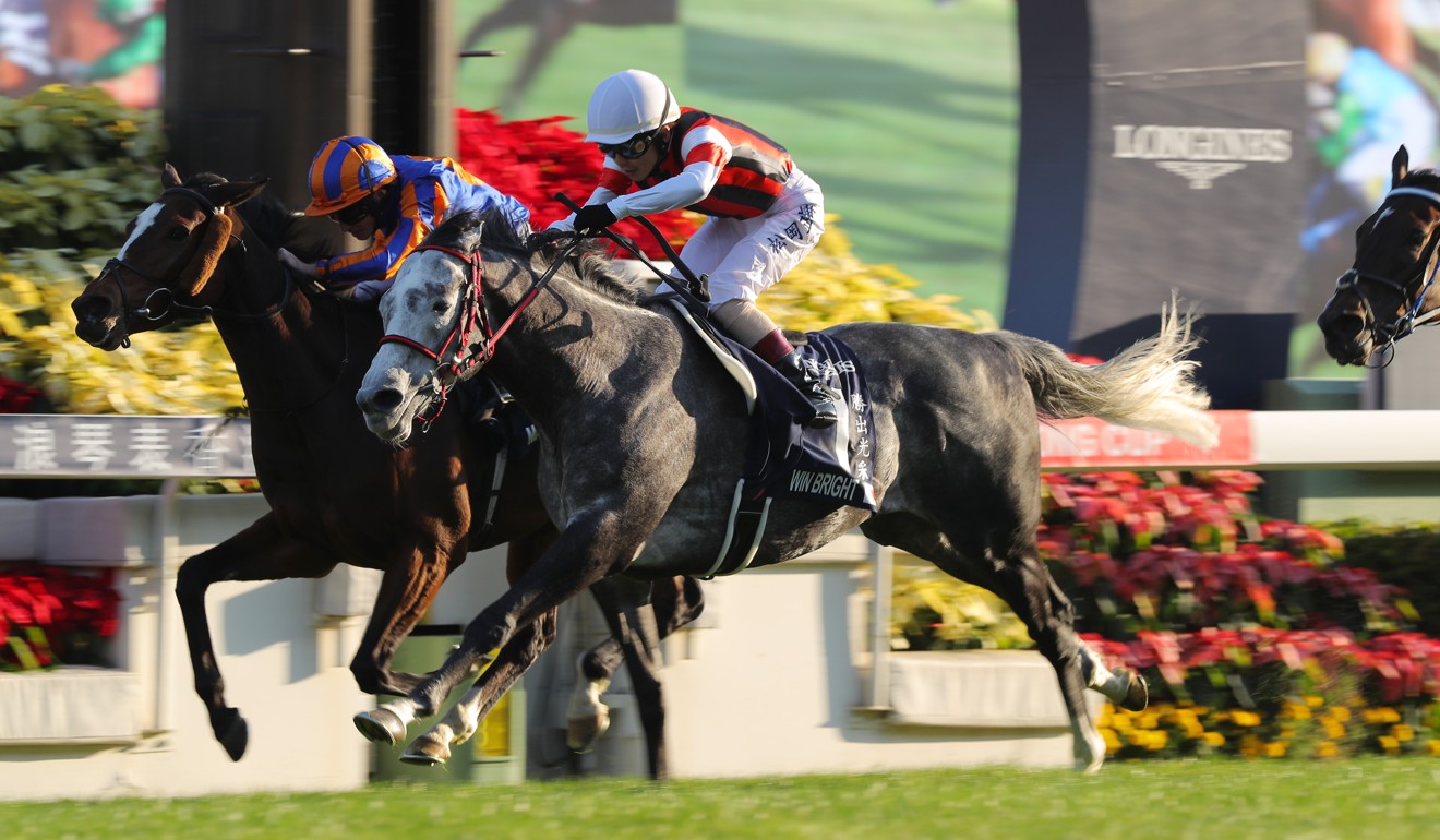 Win Bright (outside) wins the Hong Kong Cup in December.