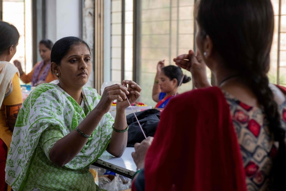 Women at Dongre’s factory on the outskirts of Mumbai. Photo: AFP