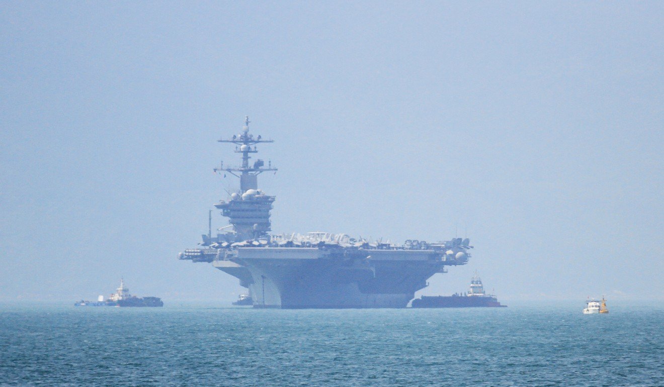 The USS Carl Vinson pulls into port in Da Nang, Vietnam, on March 5, 2018. File photo: AFP