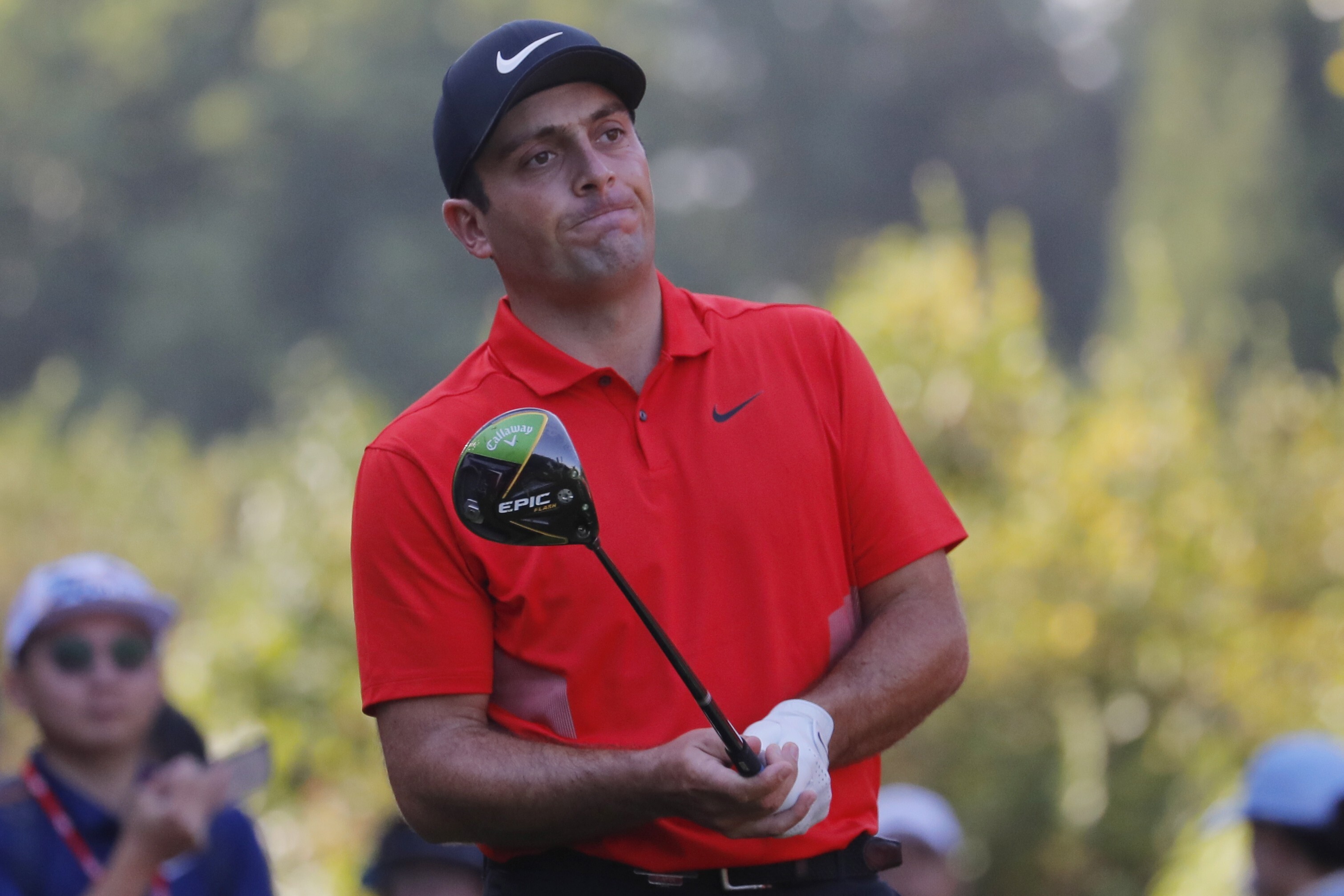Francesco Molinari of Italy in action during the second round of the 2019 HSBC World Golf Championships in Shanghai. Photo: EPA