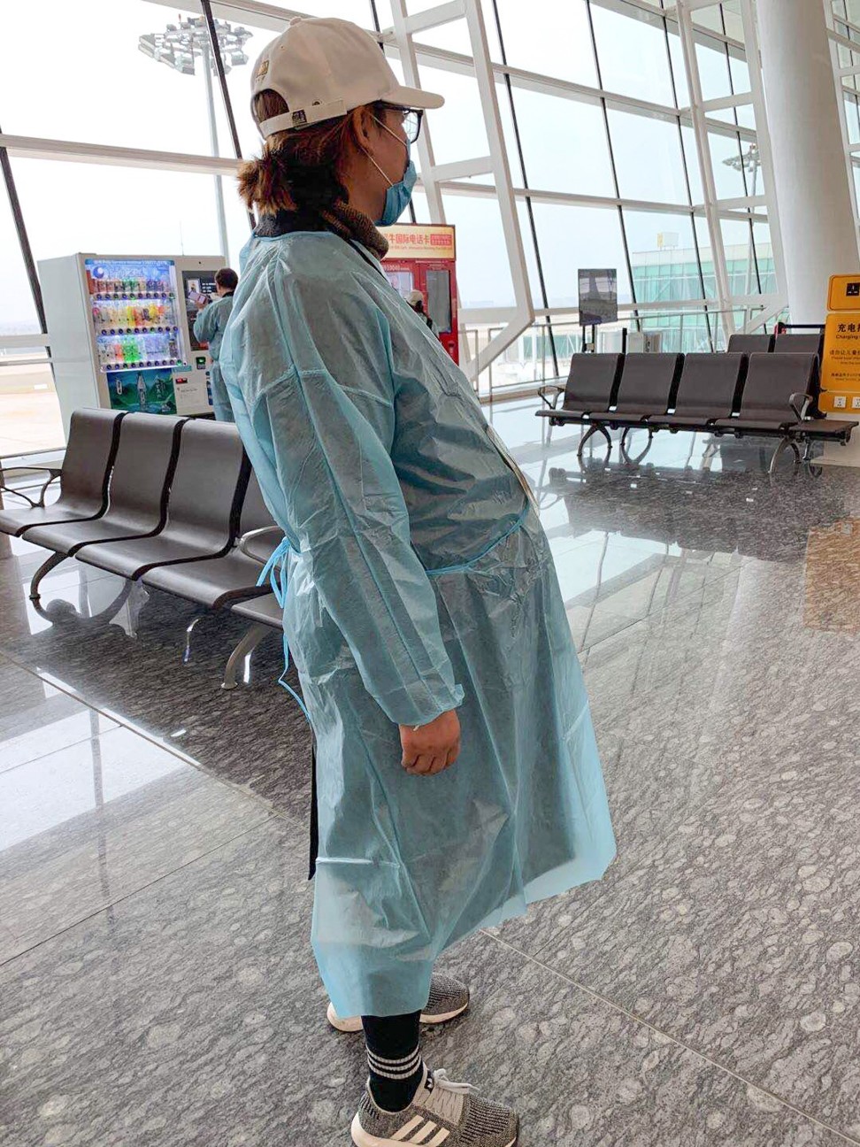 A woman in her 36th week of pregnancy was among the evacuees from Wuhan on Wednesday. Photo: Handout