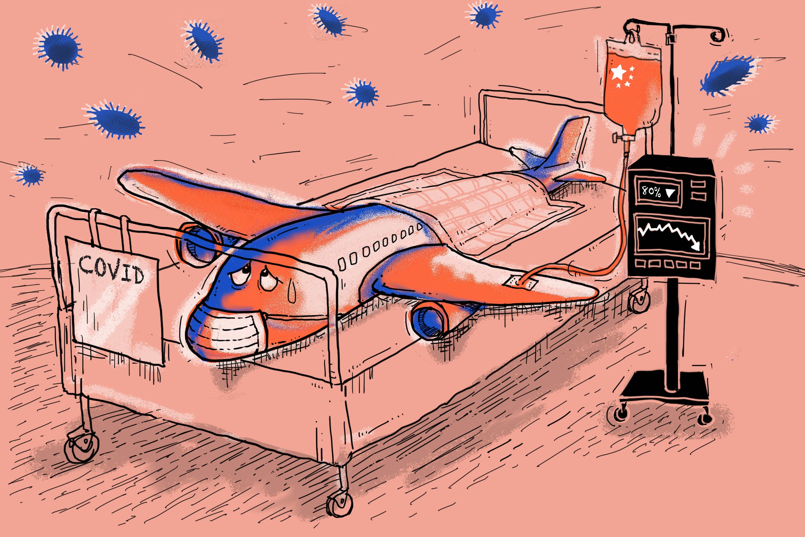 The coronavirus epidemic has led to more than 70 countries and territories slapping travel restrictions and tightened visa requirements for travellers from China as of Thursday, jeopardising the country’s aims of being a global aviation hub.