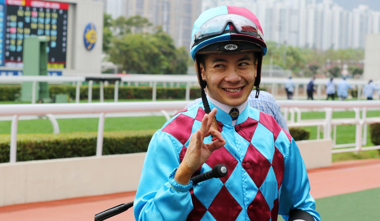 Derek Leung celebrates 300 Hong Kong winners.