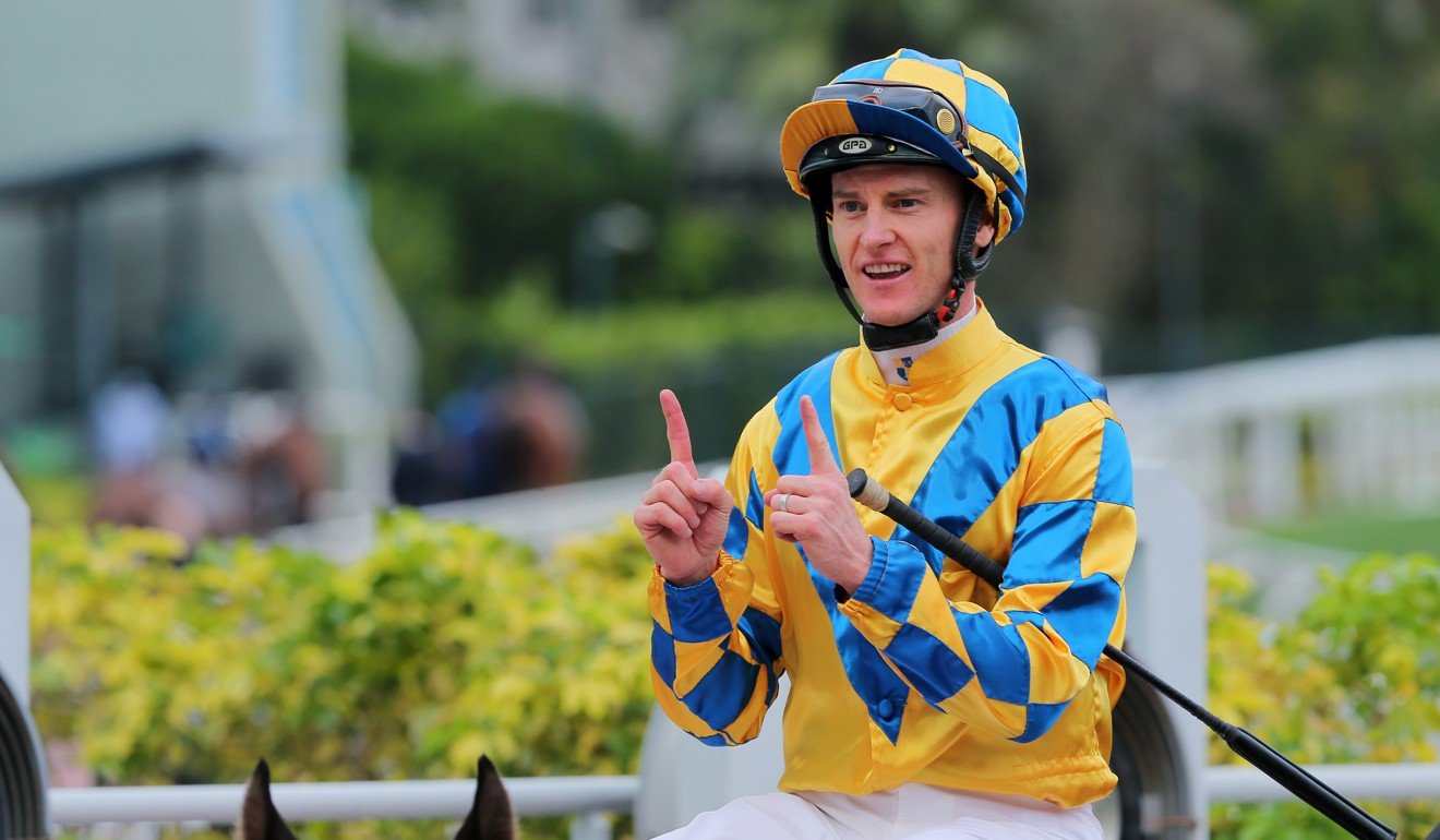 Zac Purton lands his 1,100th Hong Kong winner at Sha Tin on Sunday.