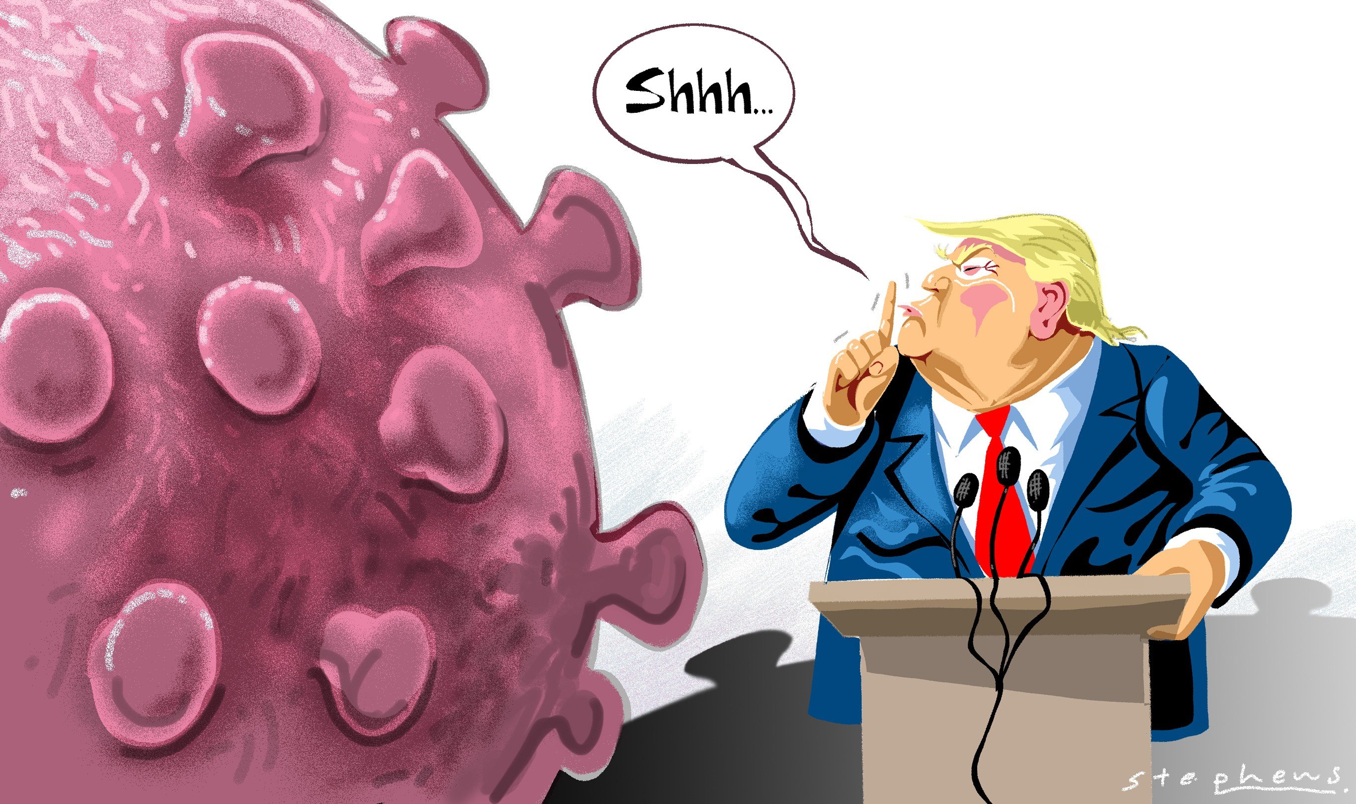 Image result for coronavirus Donald trump cartoons
