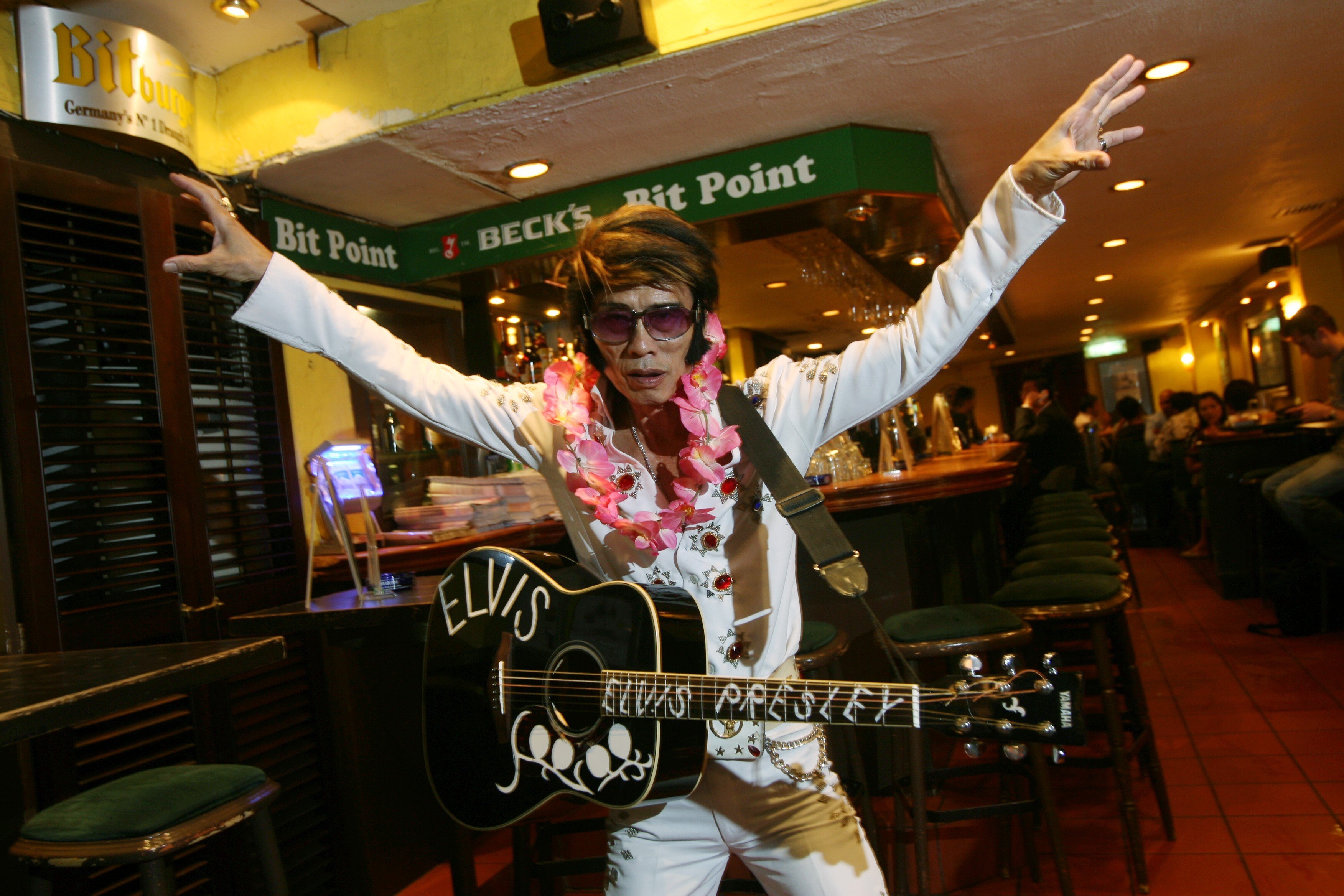 “Melvis” Kwok Lam-sang is Hong Kong’s most famous Elvis Presley impersonator.