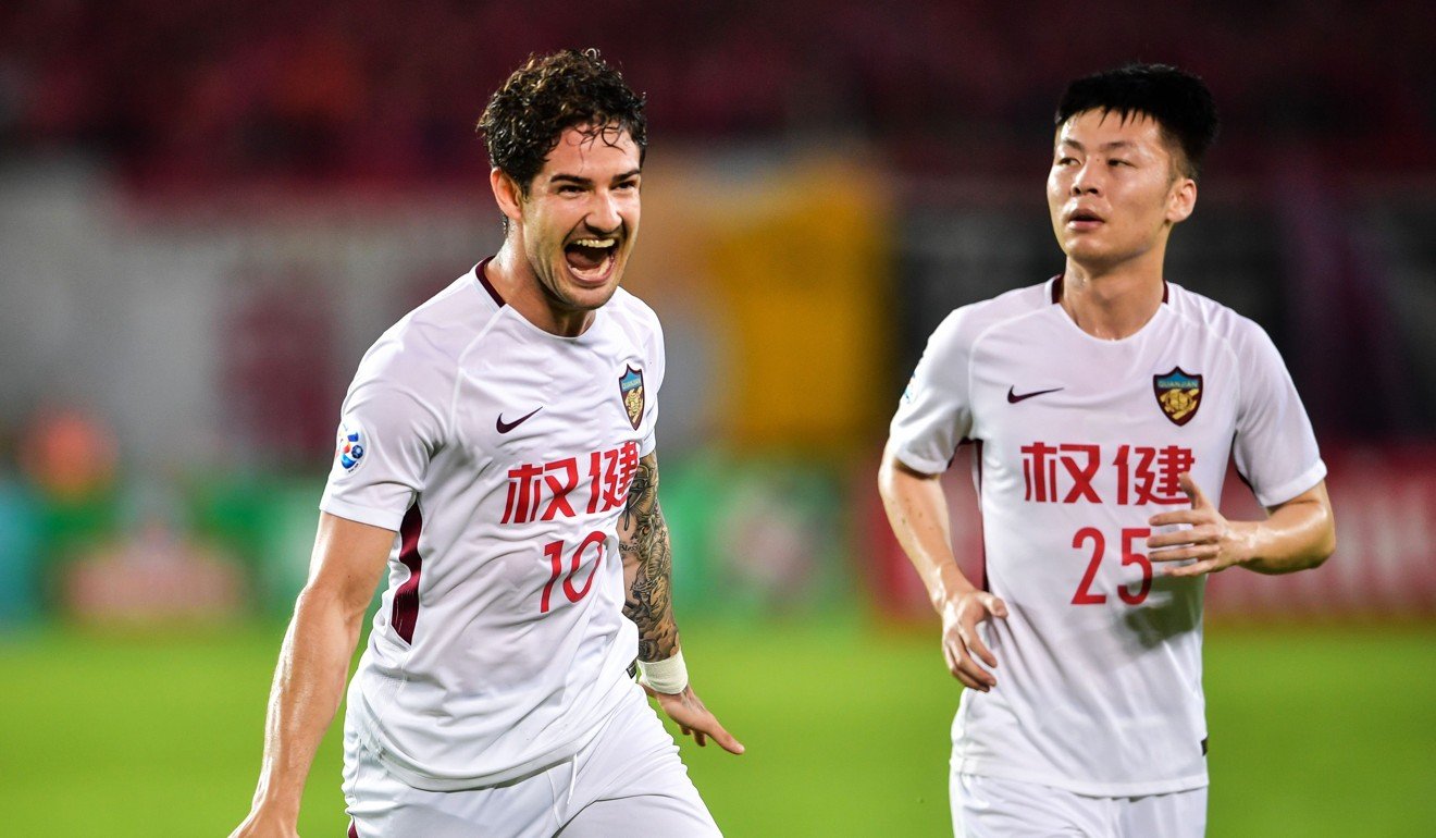 Pato celebrates another goal. Photo: AFP