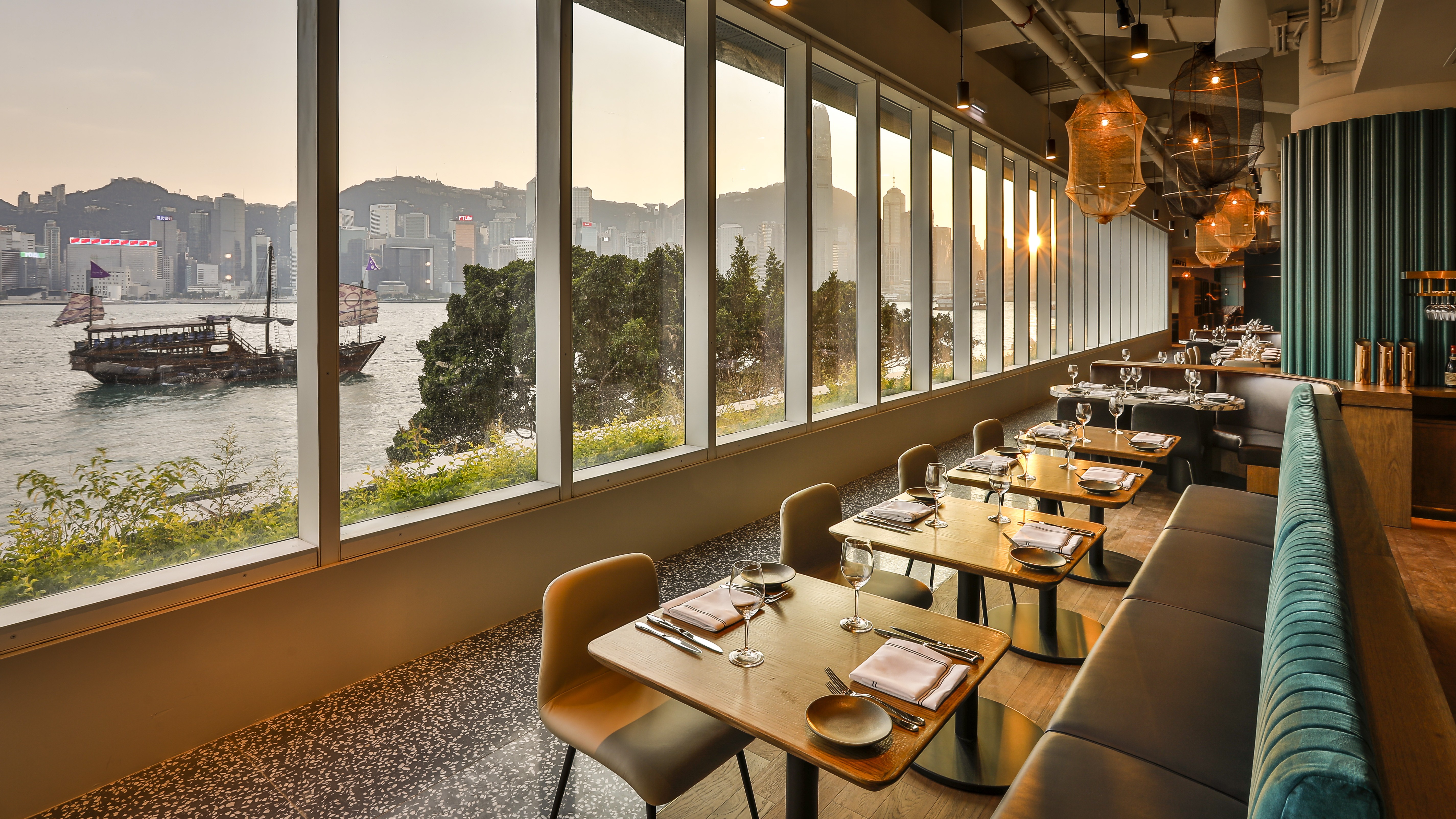 Hue Restaurant & Bar, at the Hong Kong Museum of Art, has great views. Photos: Woolly Pig