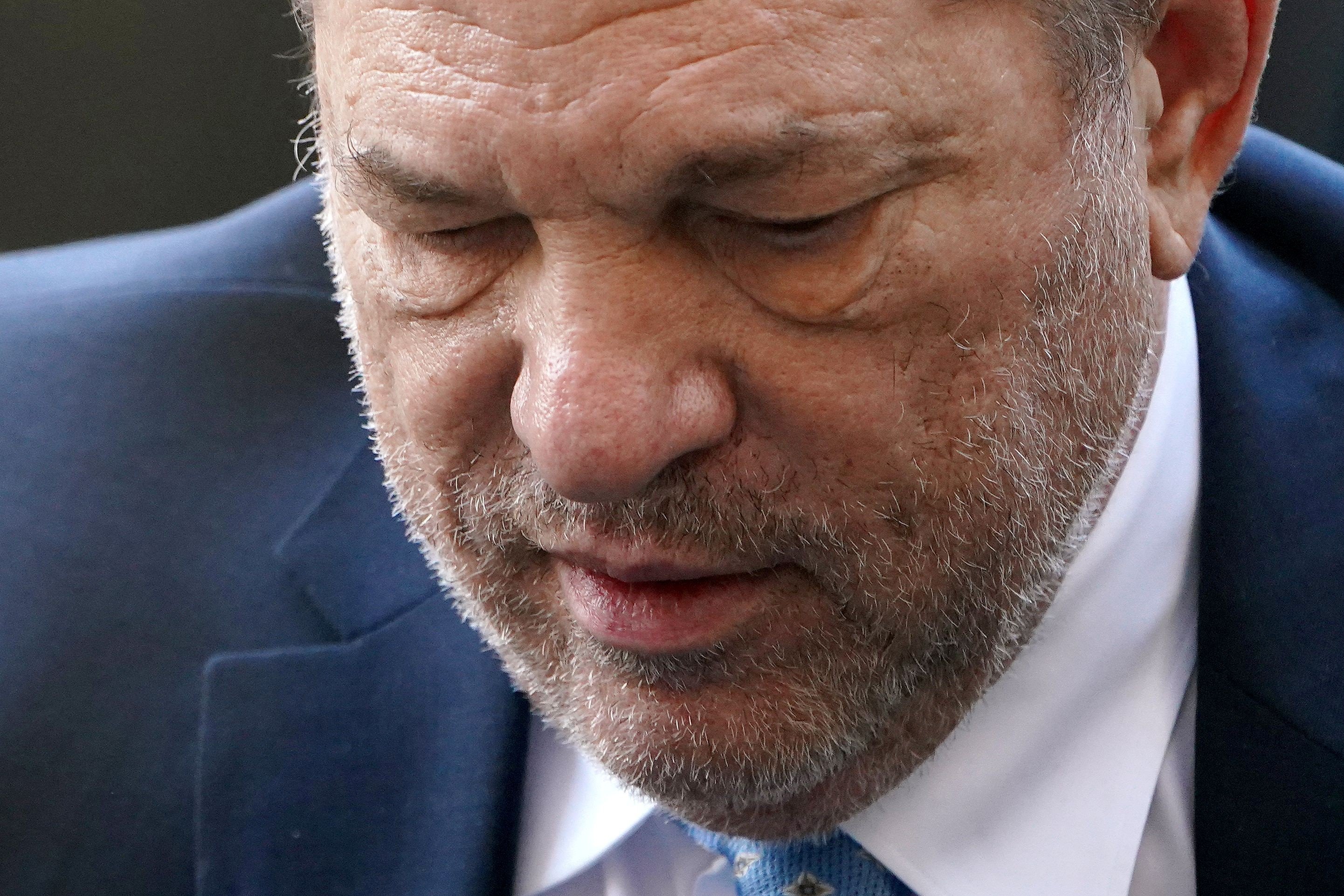 Film producer Harvey Weinstein arrives at the New York Criminal Court. Photo: Reuters
