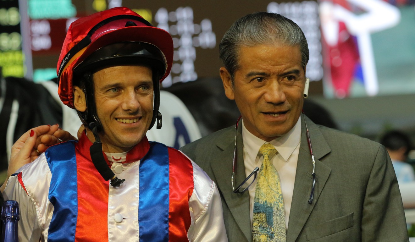 Brett Prebble and Tony Cruz celebrate a winner together at Happy Valley.