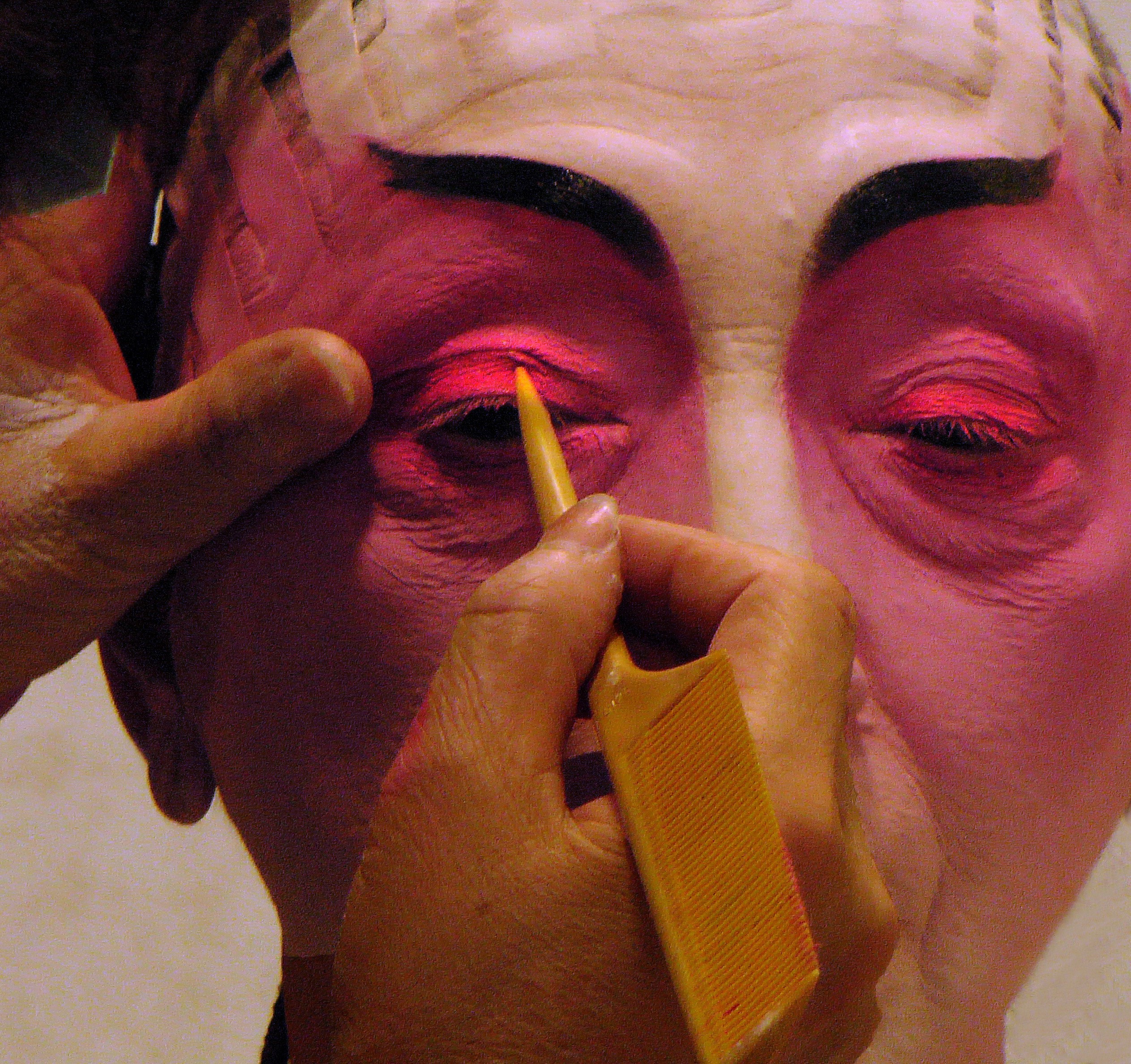 Amaran making up for a stage performance in Cuba, 2011. Photo: Lau Pok-chi